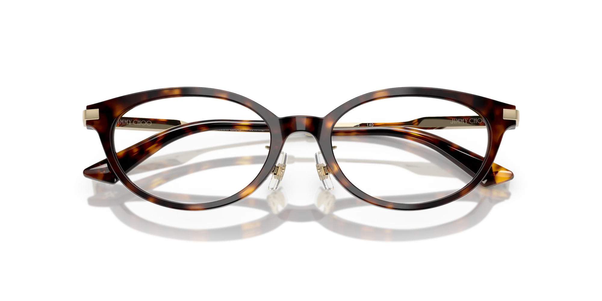 Jimmy Choo JC3029D 5002 Montature da vista Acetato Tartaruga Rotonda Normale - immagine 2