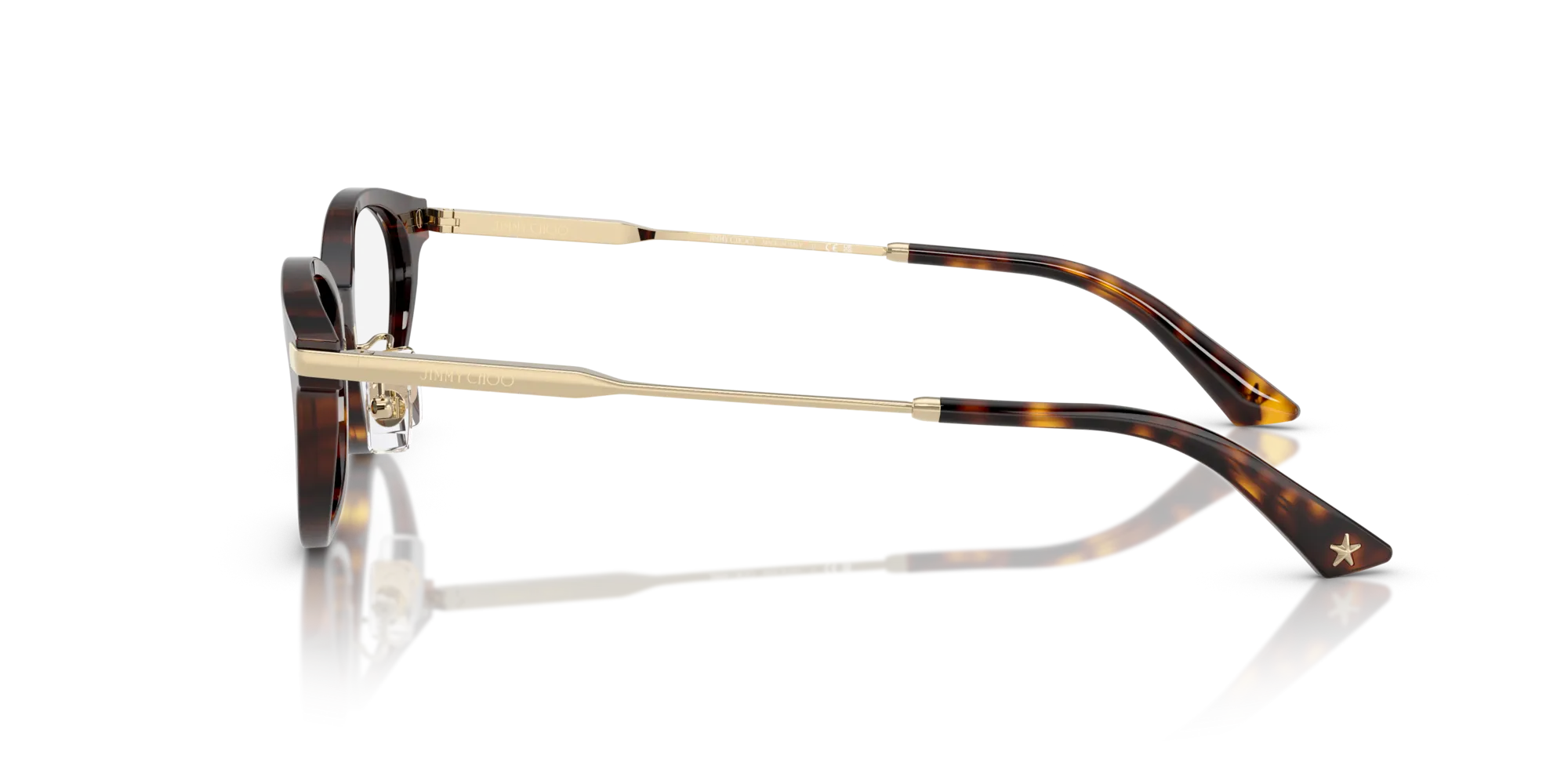 Jimmy Choo JC3029D 5002 Montature da vista Acetato Tartaruga Rotonda Normale - immagine 4