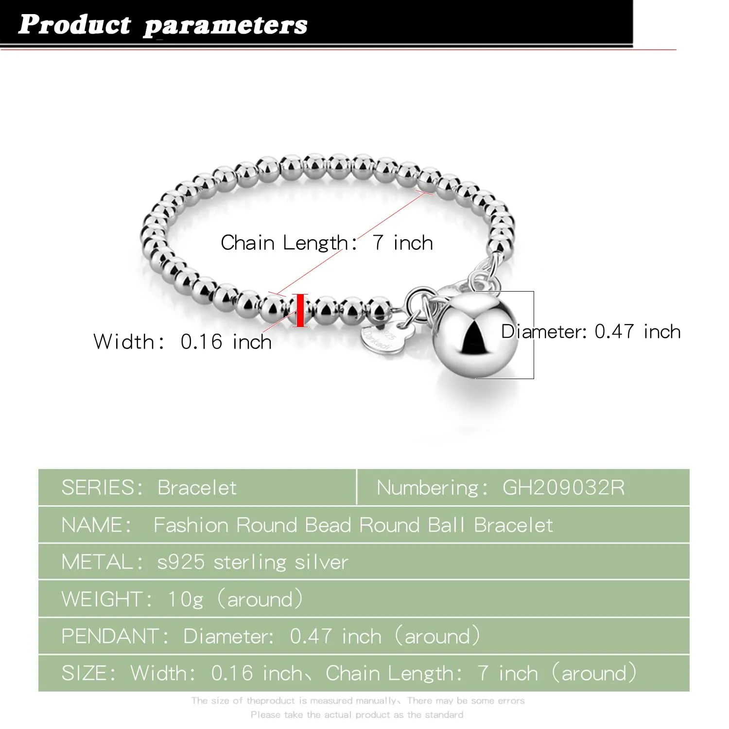 Dankadi Bracciale di Perle per Donna in Argento 925 Larghezza 4MM 6MM Senza e Con Ciondolo a Cuore, Lunghezza 13-21CM Doré Oro Rosa Regalo Festa della Mamma Uomo, 20CM, Argento - immagine 2