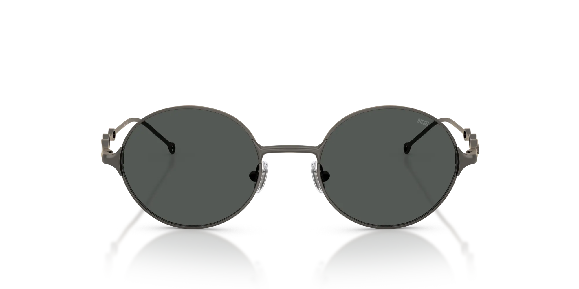 DIESEL DL1008 100987 Occhiali da sole Metallo Grigio Grigio Rotonda Normale - immagine 3