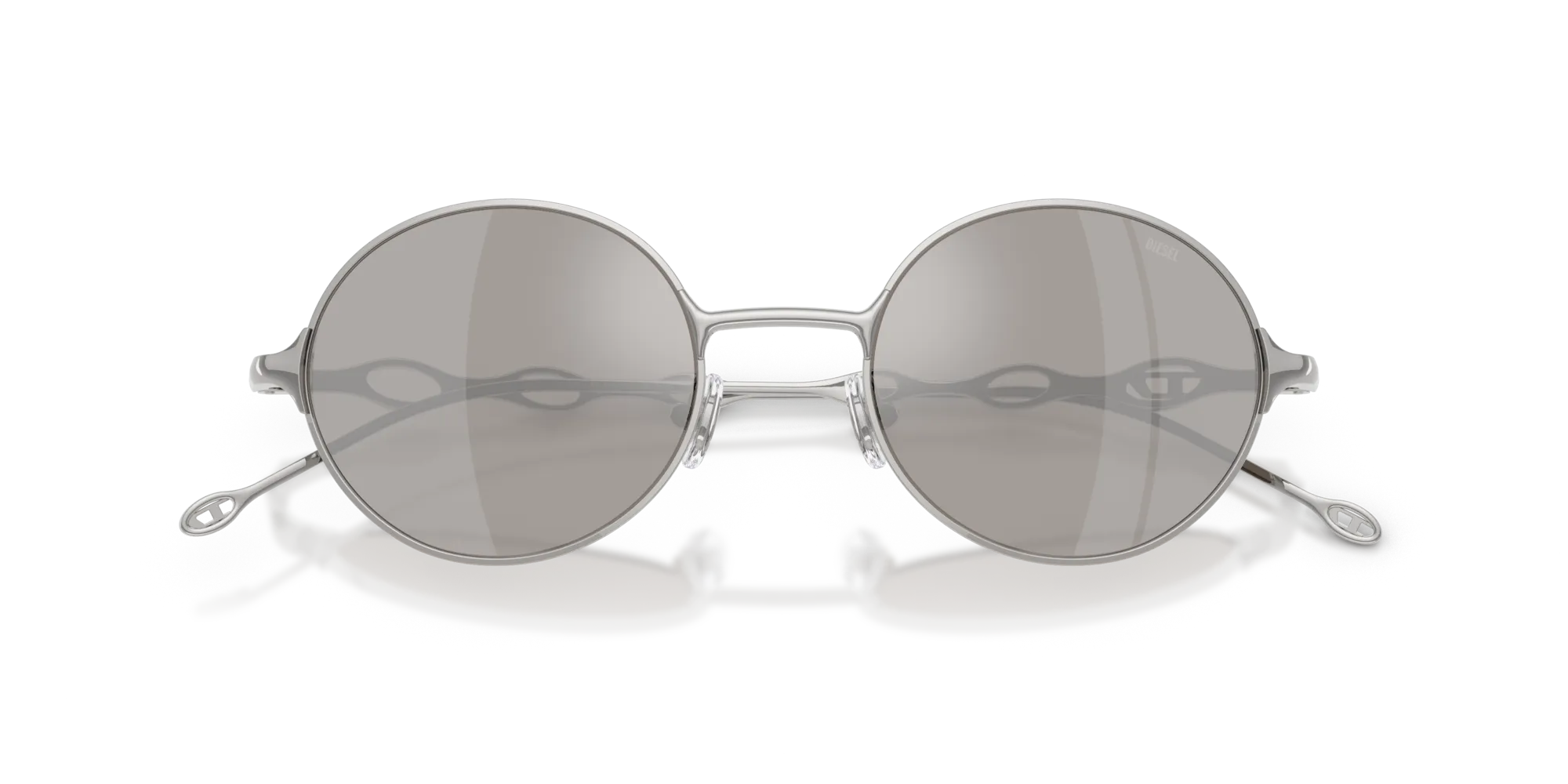 DIESEL DL1008 1001Z6 Occhiali da sole Metallo Argento Argento Rotonda Normale - immagine 2