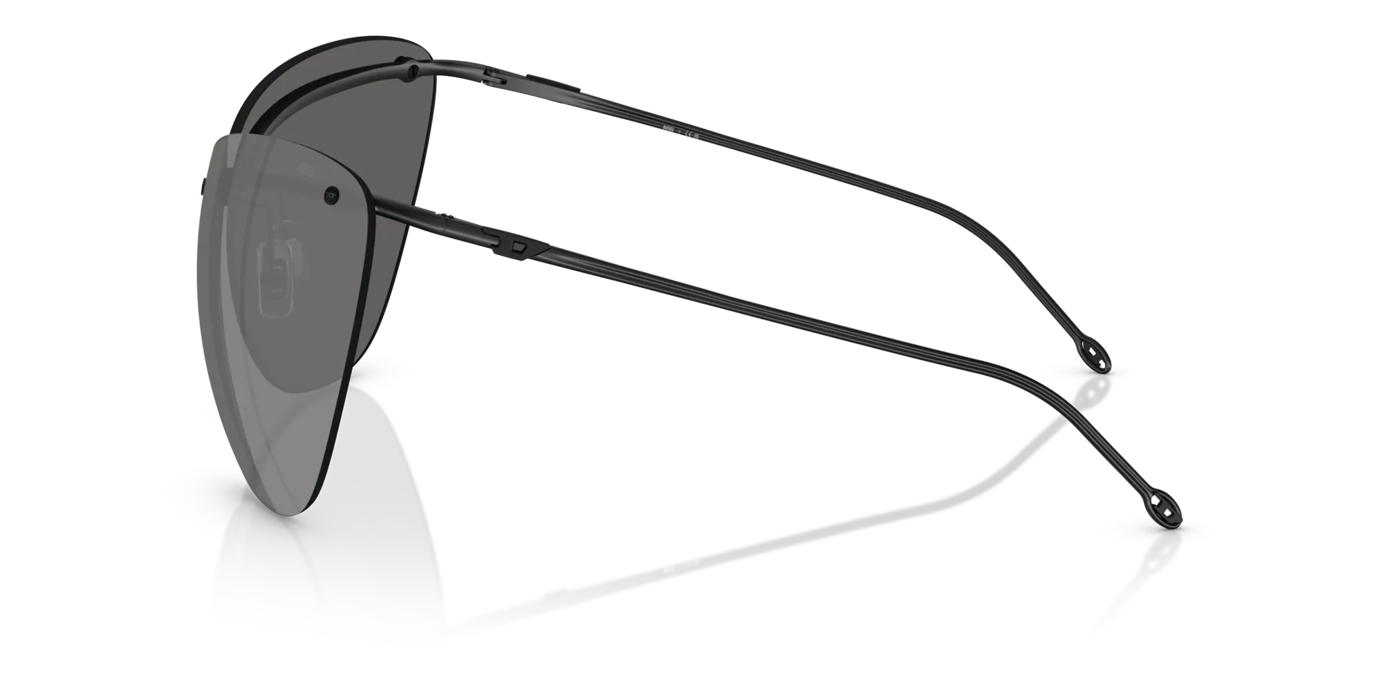 DIESEL DL1007 109/6G Occhiali da sole Metallo Nero Grigio Cat Eye Specchiate - immagine 4