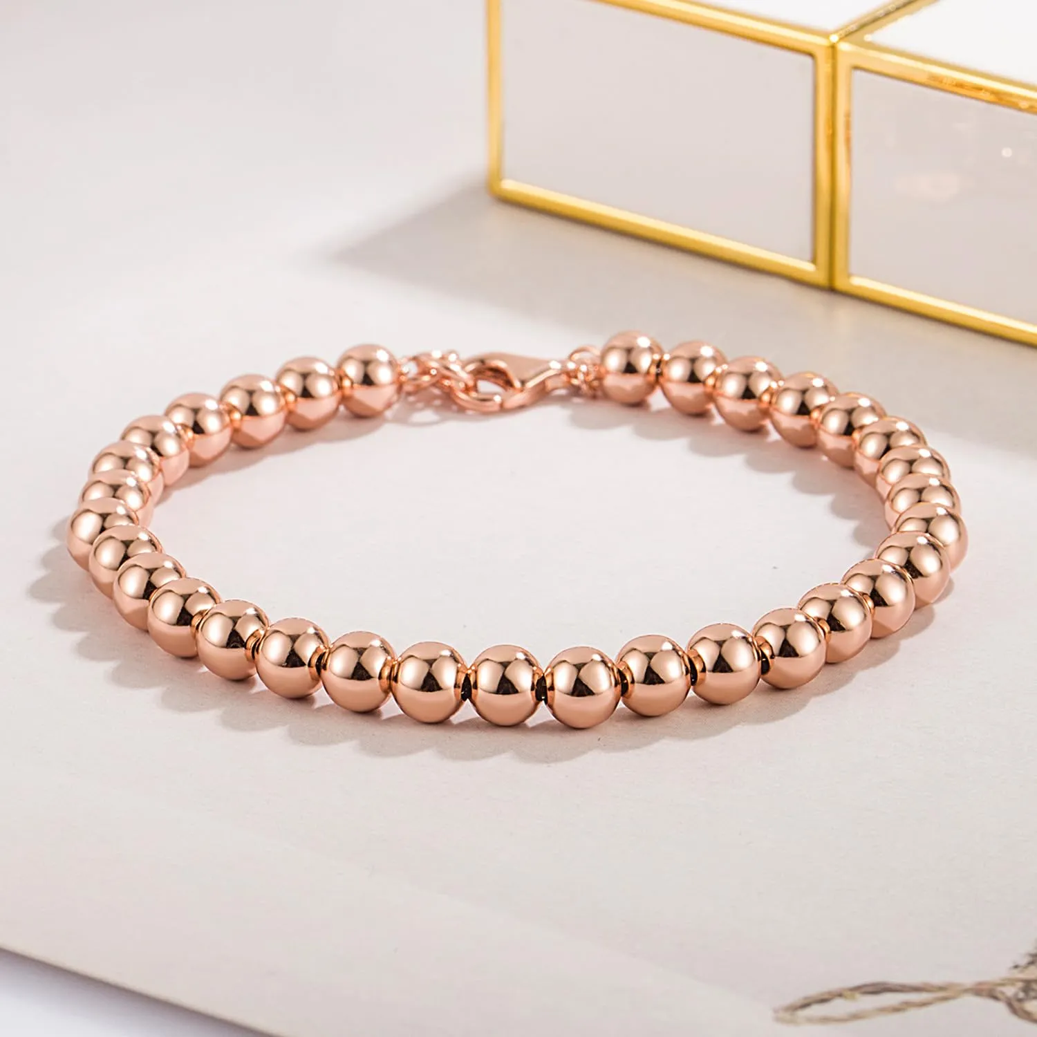 Dankadi Bracciale di Perle per Donna in Argento 925 Larghezza 4MM 6MM Senza e Con Ciondolo a Cuore, Lungo 13-21CM Doré Oro Rosa Regalo Festa della Mamma Uomo, 20CM, Argento - immagine 5