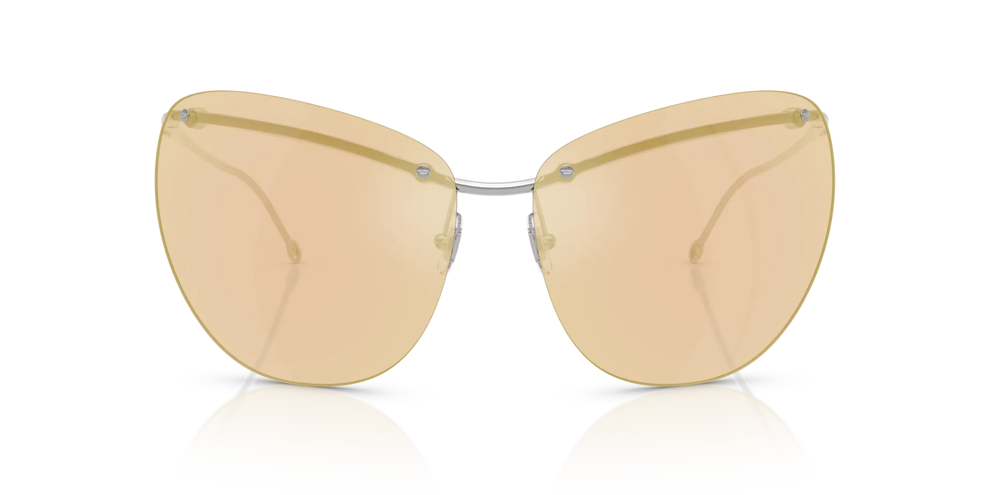 DIESEL DL1007 103/5A Occhiali da sole Metallo Argento Marrone Cat Eye Specchiate - immagine 3