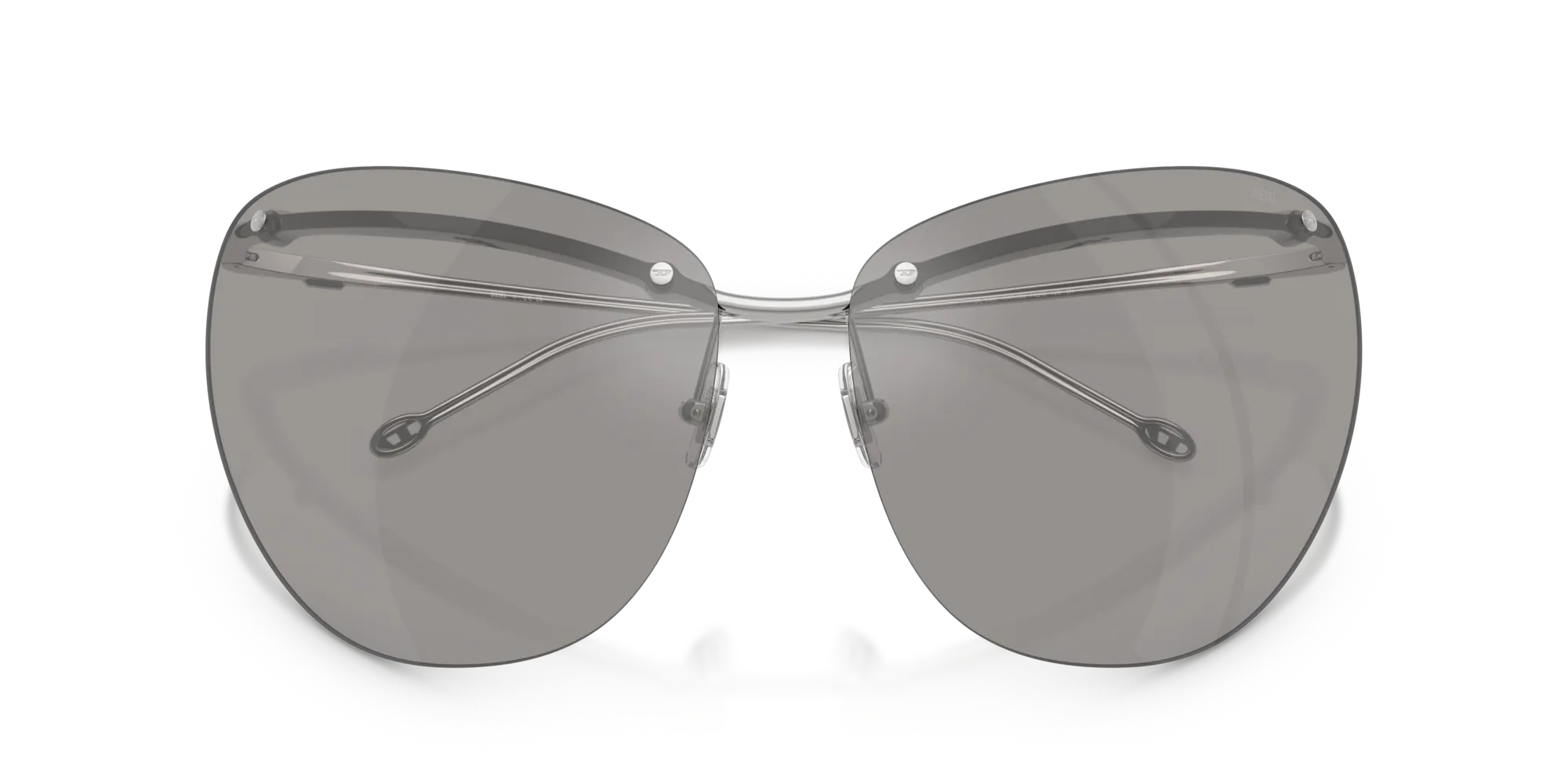 DIESEL DL1007 10016G Occhiali da sole Metallo Grigio Grigio Cat Eye Normale - immagine 2