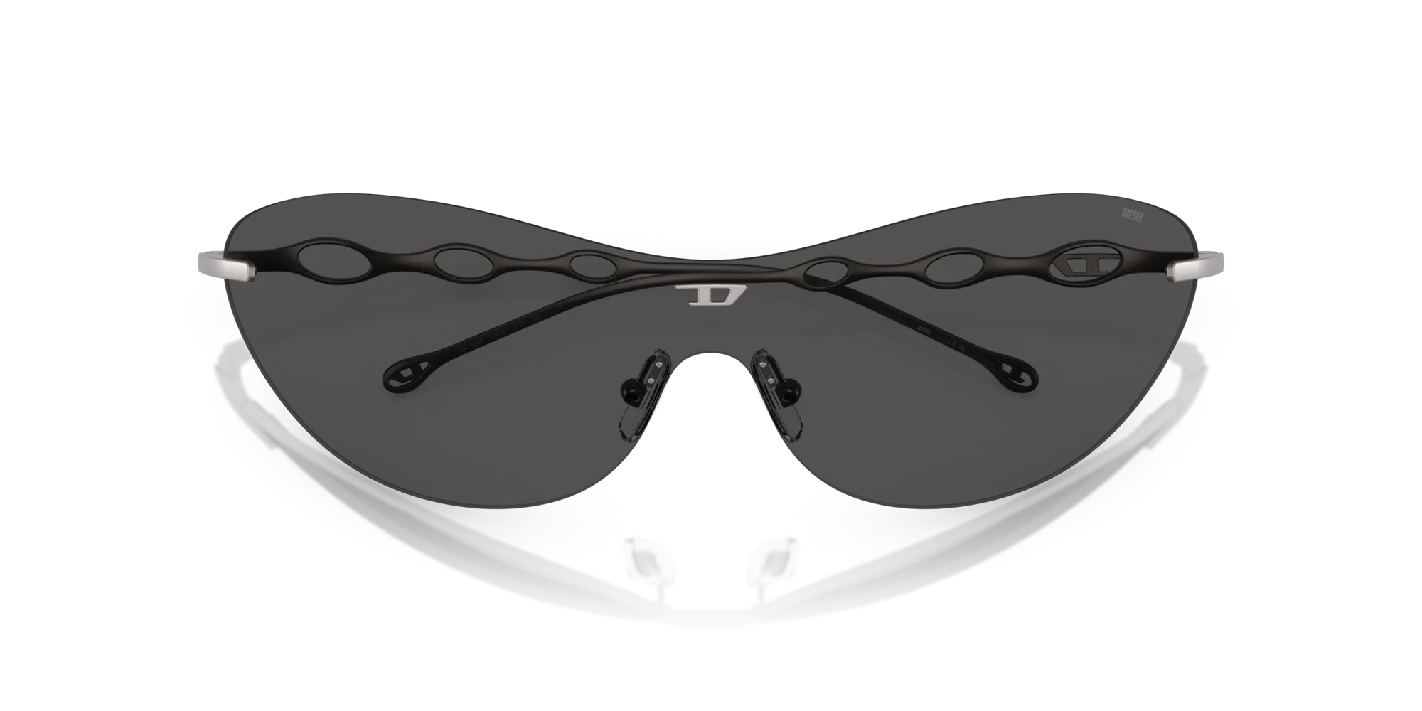 DIESEL DL1006 113/87 Occhiali da sole Metallo Grigio Grigio Rotonda Normale - immagine 2