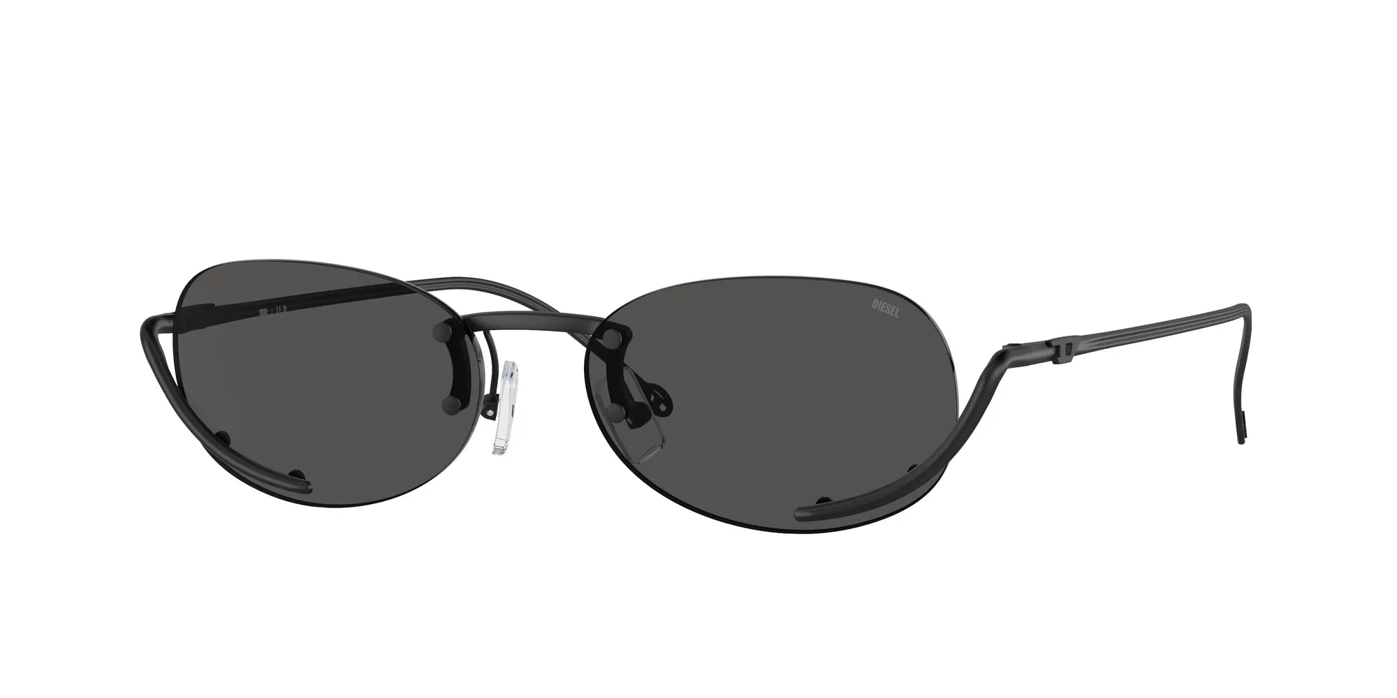 DIESEL DL1004 109/87 Occhiali da sole Metallo Nero Grigio Rotonda Normale - immagine 1