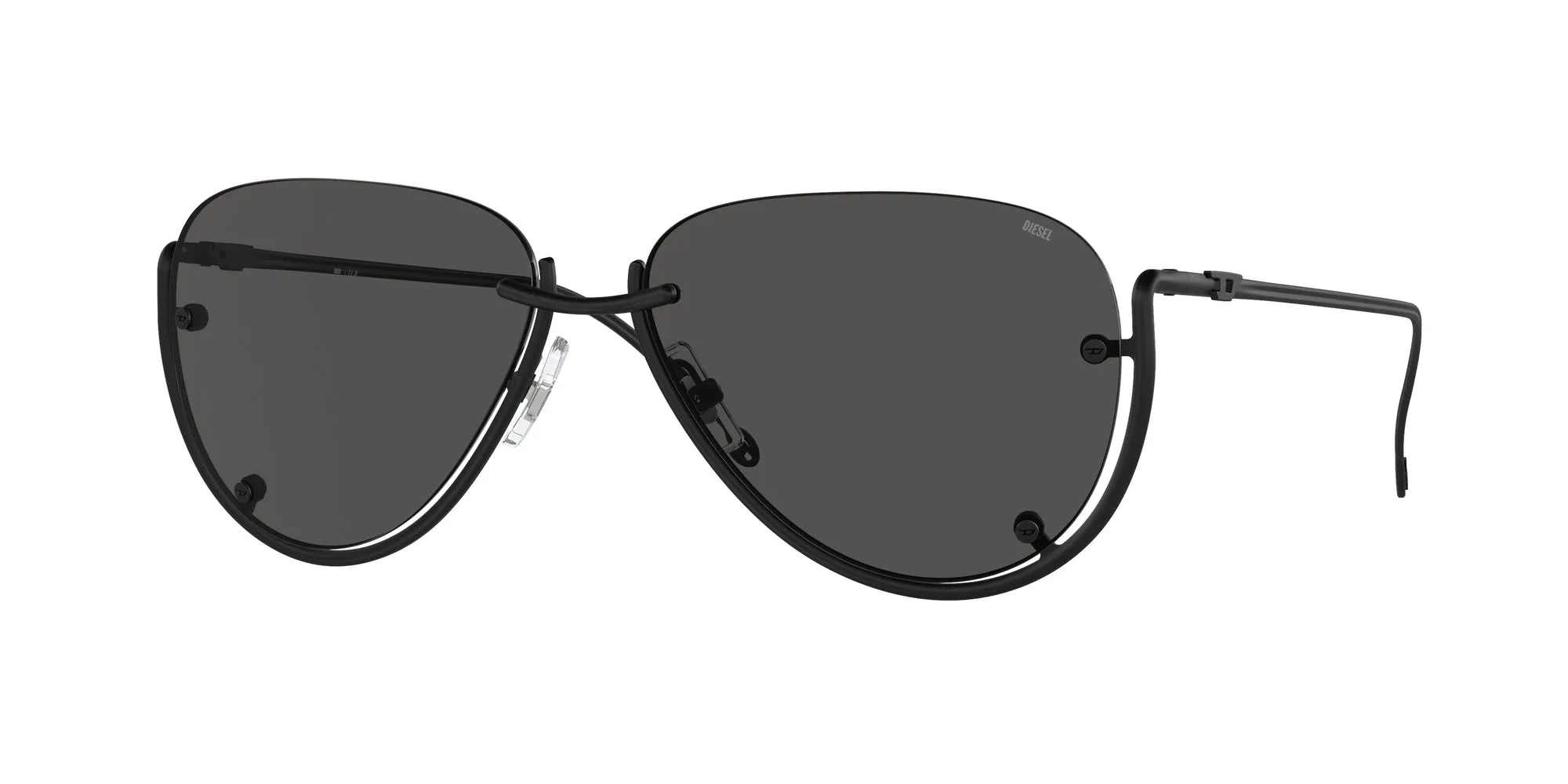 DIESEL DL1003 109/87 Occhiali da sole Metallo Nero Grigio Pilot Normale - immagine 1