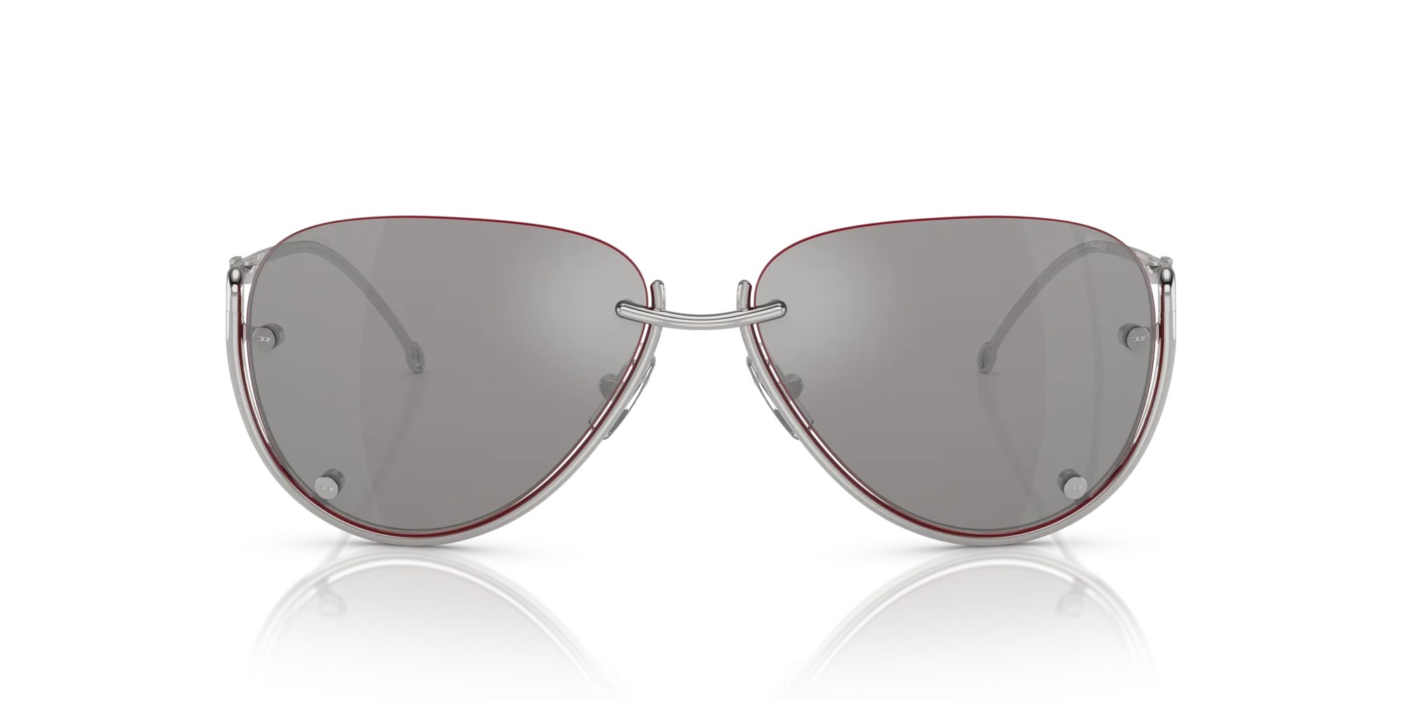 DIESEL DL1003 103/6G Occhiali da sole Metallo Argento Grigio Pilot Normale - immagine 3