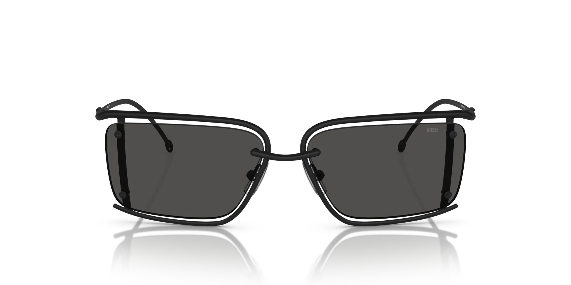 DIESEL DL1002 109/87 Occhiali da sole Metallo Nero Grigio Squadrata Normale - immagine 3