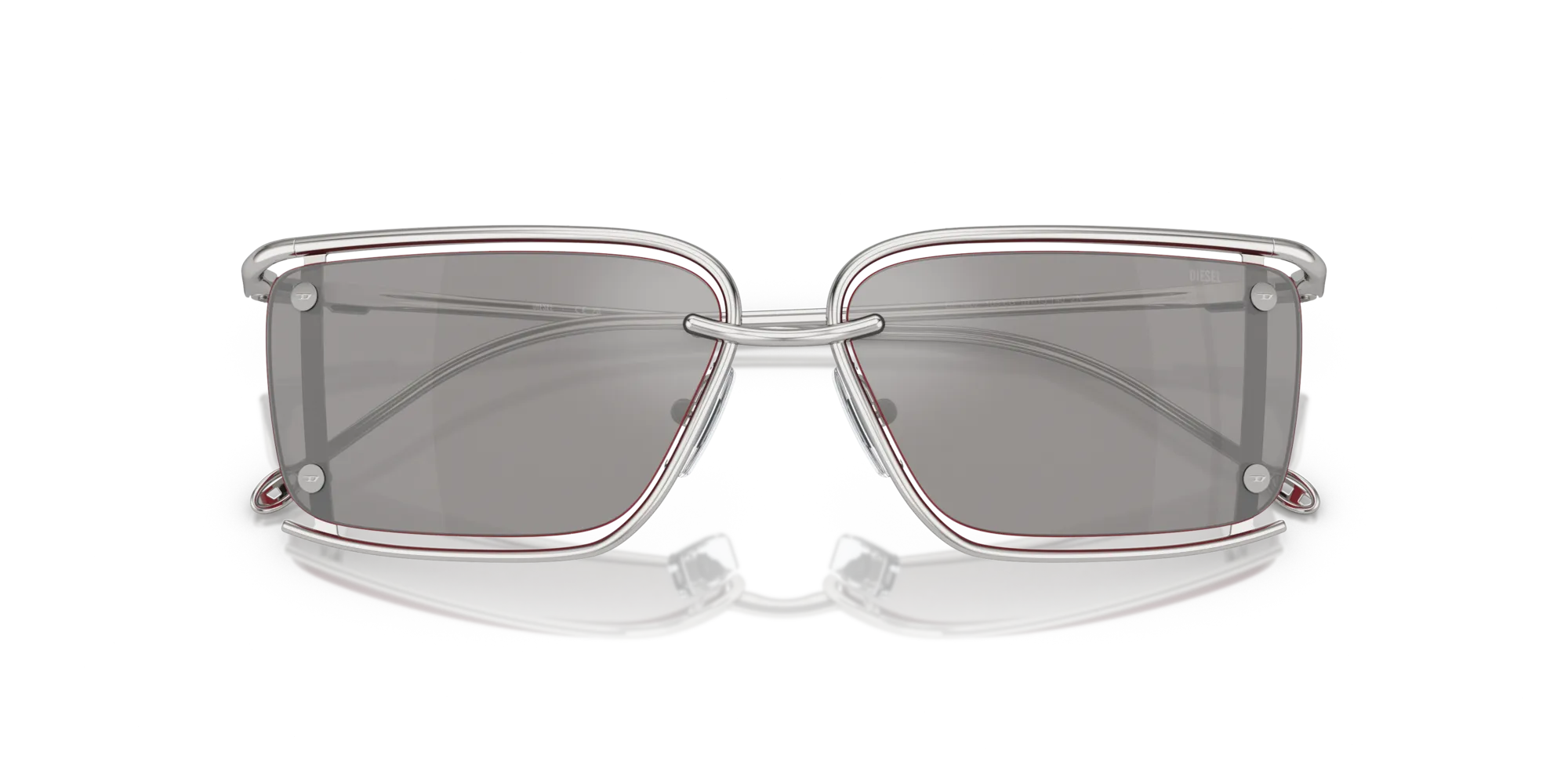 DIESEL DL1002 103/6G Occhiali da sole Metallo Argento Grigio Squadrata Normale - immagine 2