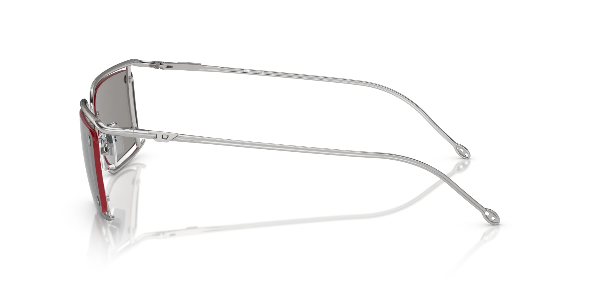 DIESEL DL1002 103/6G Occhiali da sole Metallo Argento Grigio Squadrata Normale - immagine 4