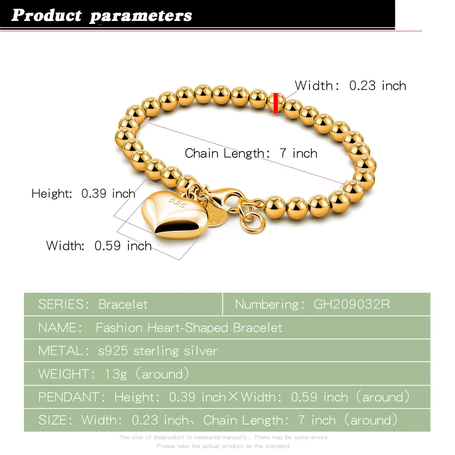 Dankadi Bracciale di Perle per Donna in Argento 925 Larghezza 4MM 6MM Senza e Con Ciondolo a Cuore, Lunghezza 13-21CM Doré Oro Rosa Regalo Festa della Mamma Uomo, 19CM, Argento - immagine 2