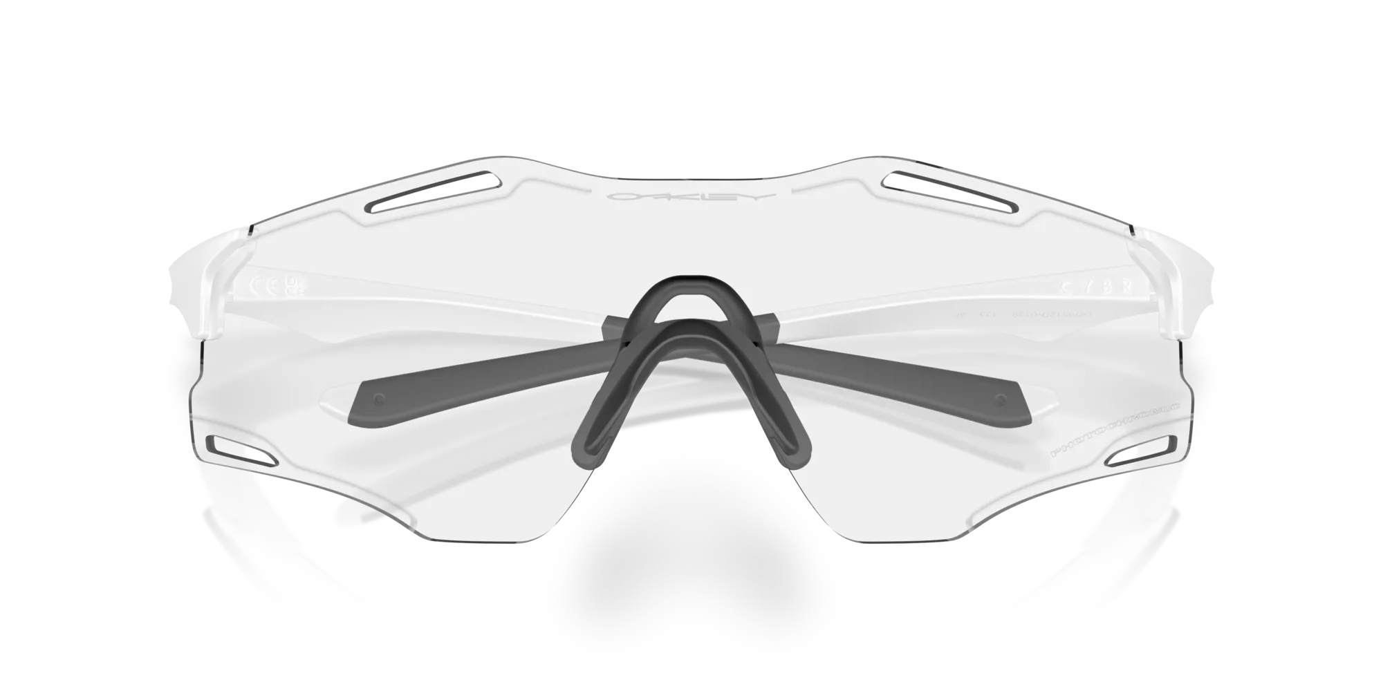 Oakley OO9512D CYBR ZERO 951201 Occhiali da sole O_Matter Bianco Grigio Squadrata Fotocromatiche - immagine 2