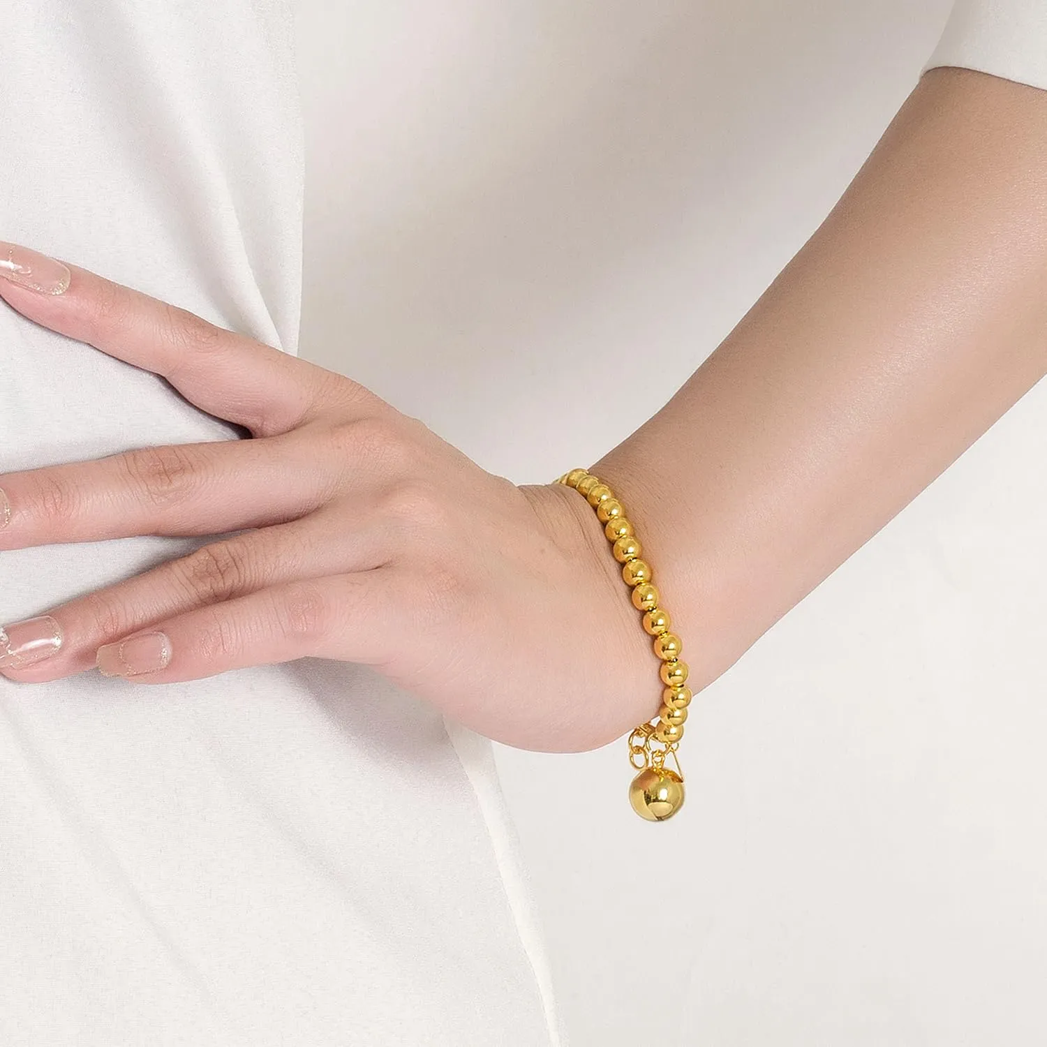 Dankadi Bracciale di Perle per Donna in Argento 925 Larghezza 4MM 6MM Senza e Con Ciondolo a Cuore, Lunghezza 13-21CM Doré Oro Rosa Regalo Festa della Mamma Uomo, 19CM, Argento - immagine 3