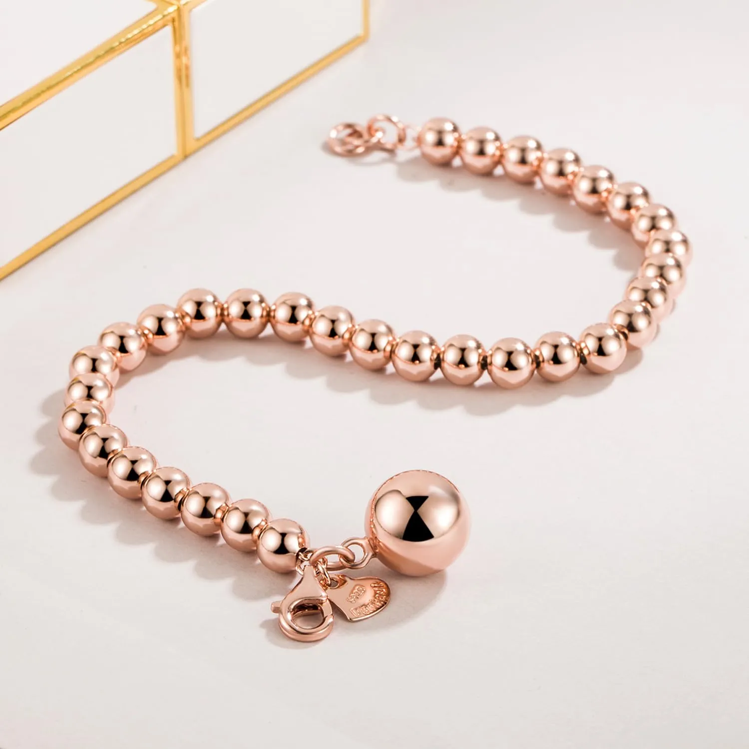 Dankadi Bracciale di Perle per Donna in Argento 925 Larghezza 4MM 6MM Senza e Con Ciondolo a Cuore, Lunghezza 13-21CM Doré Oro Rosa Regalo Festa della Mamma Uomo, 17CM, Argento - immagine 5