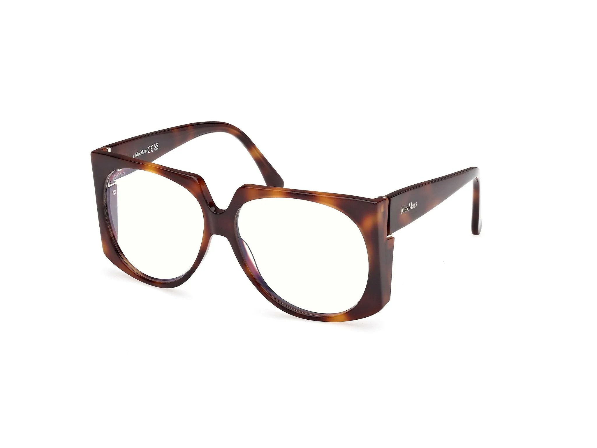 Max Mara MM5181-B 52 Montature da vista Acetato Havana Rotonda Normale - immagine 1