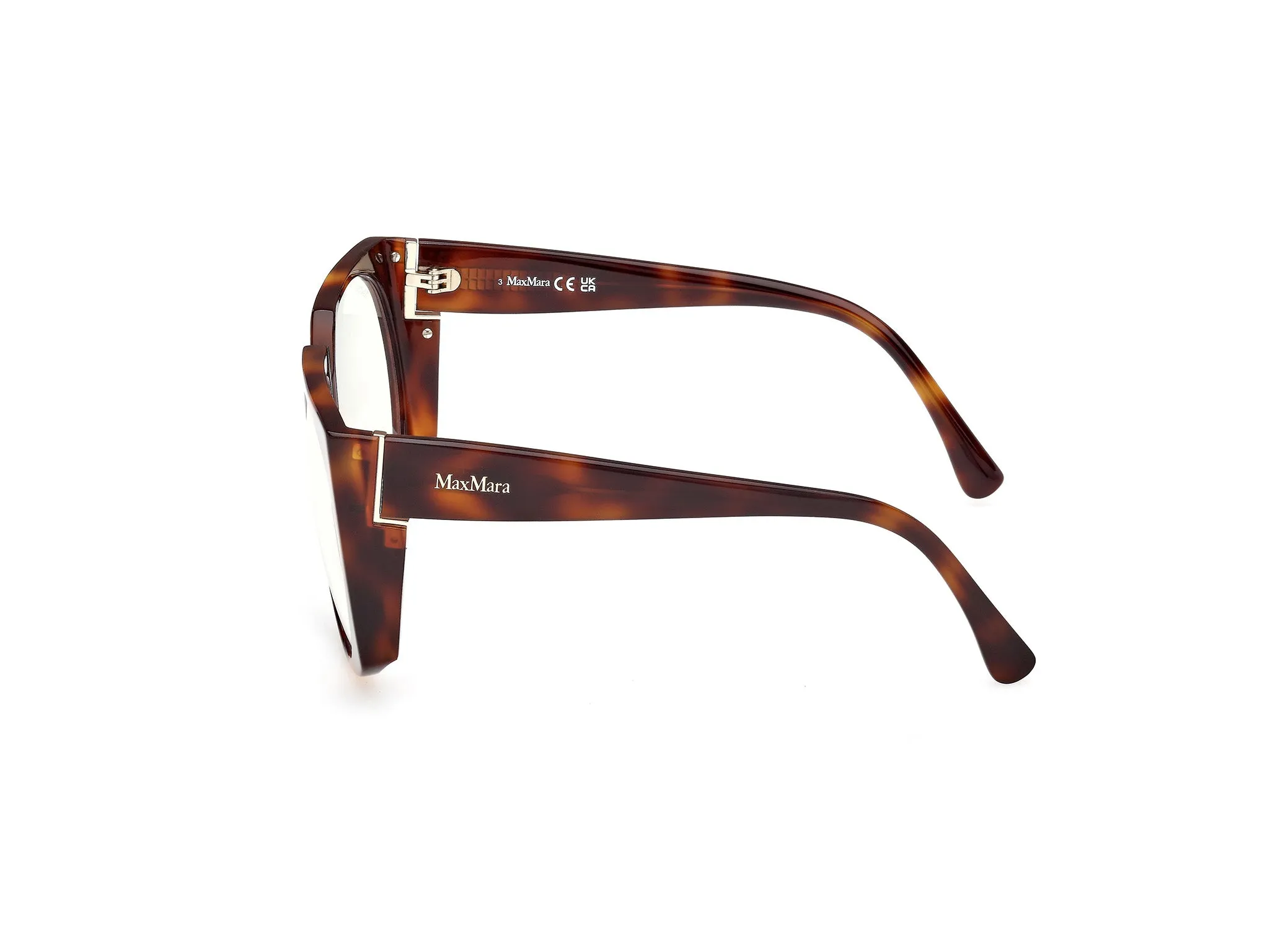 Max Mara MM5181-B 52 Montature da vista Acetato Havana Rotonda Normale - immagine 3