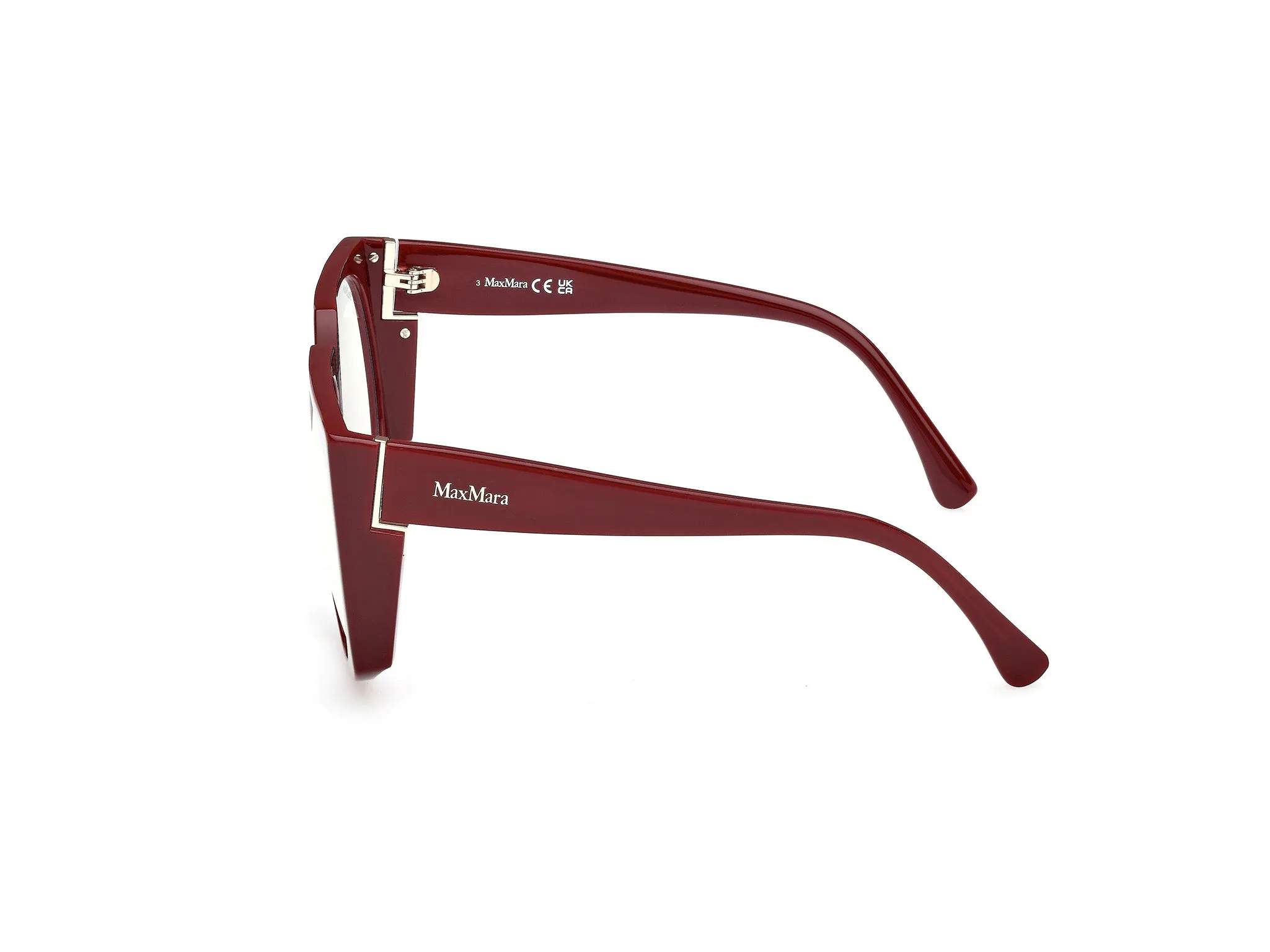 Max Mara MM5181-B 69 Montature da vista Acetato Bordeaux Rotonda Normale - immagine 3