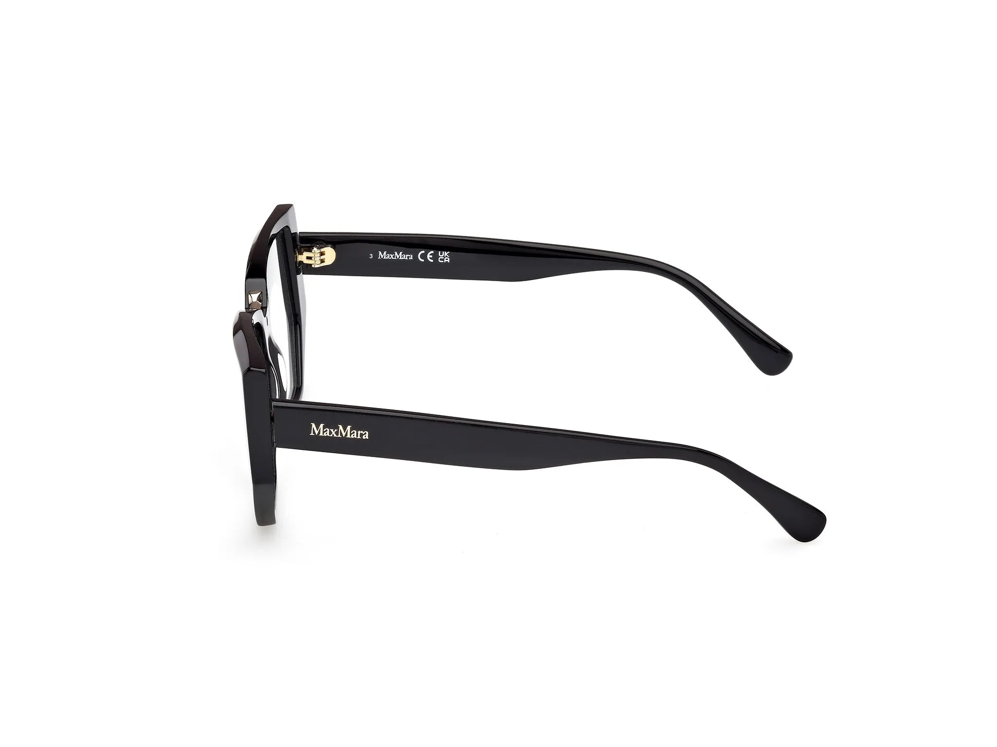 Max Mara MM5179-B 1 Montature da vista Acetato Nero Geometrica Normale - immagine 3