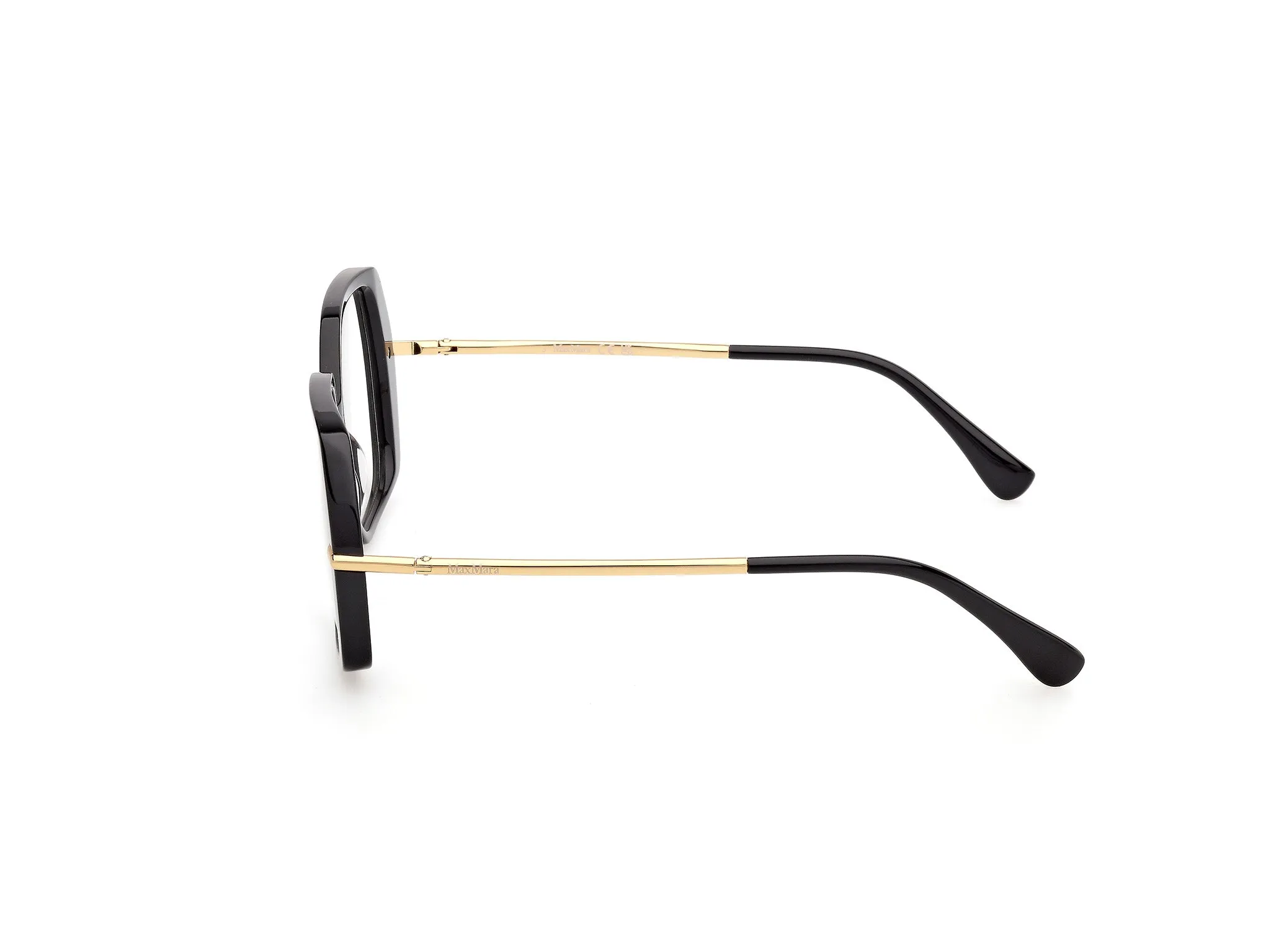 Max Mara MM5175 1 Montature da vista Acetato Nero Geometrica Normale - immagine 3
