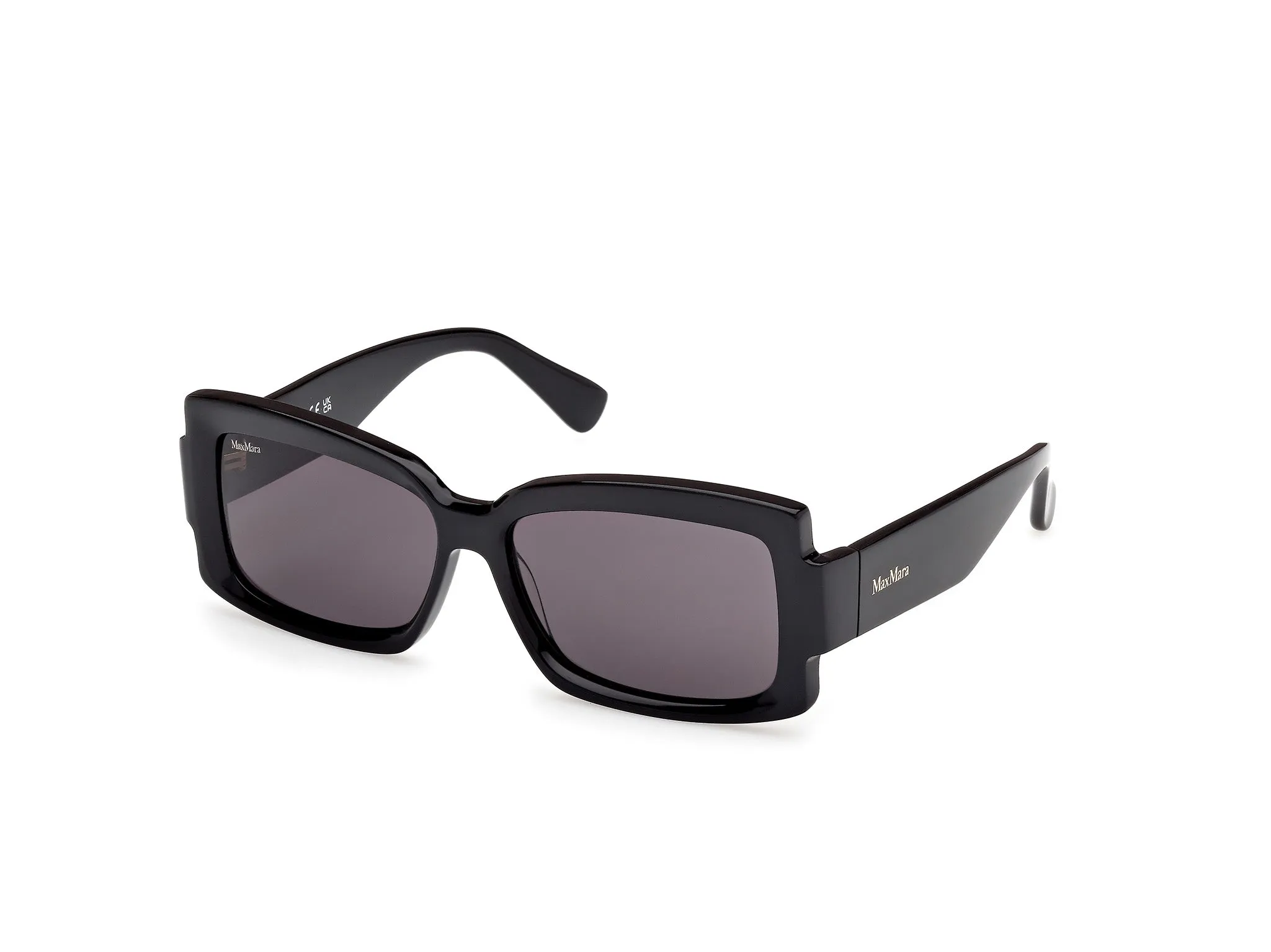 Max Mara MM0140 LEE-3 01A Occhiali da sole Acetato Nero Fumo Squadrata Normale - immagine 1