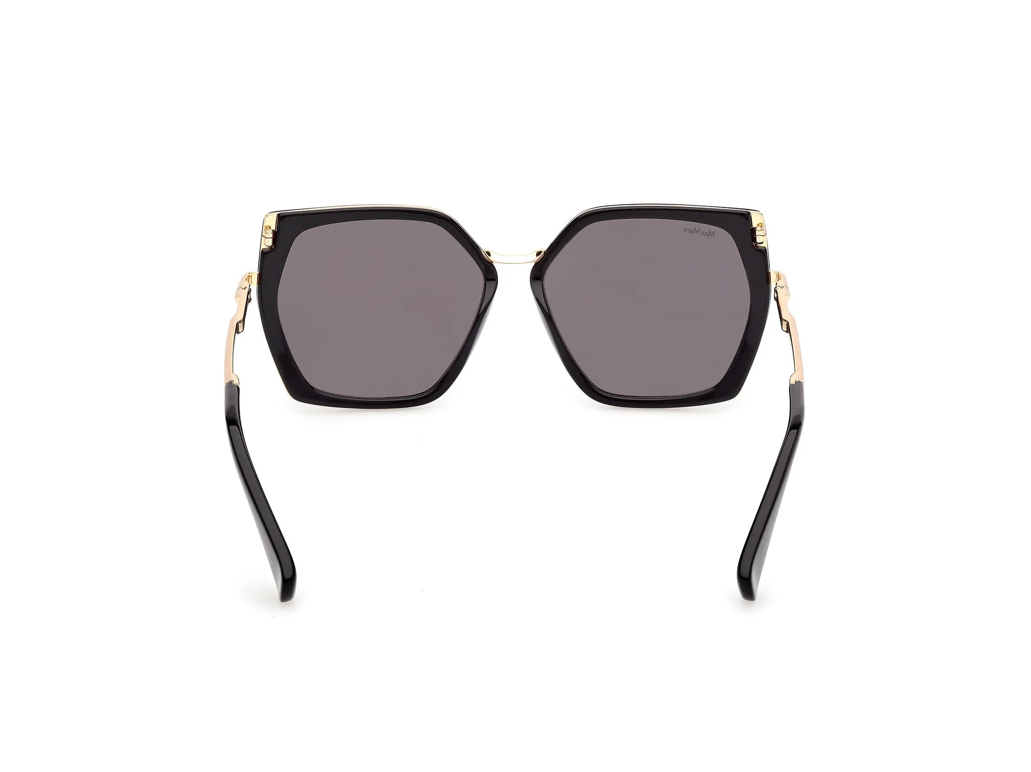 Max Mara MM0136 MILLER-5 01A Occhiali da sole Acetato Nero Fumo Geometrica Normale - immagine 4