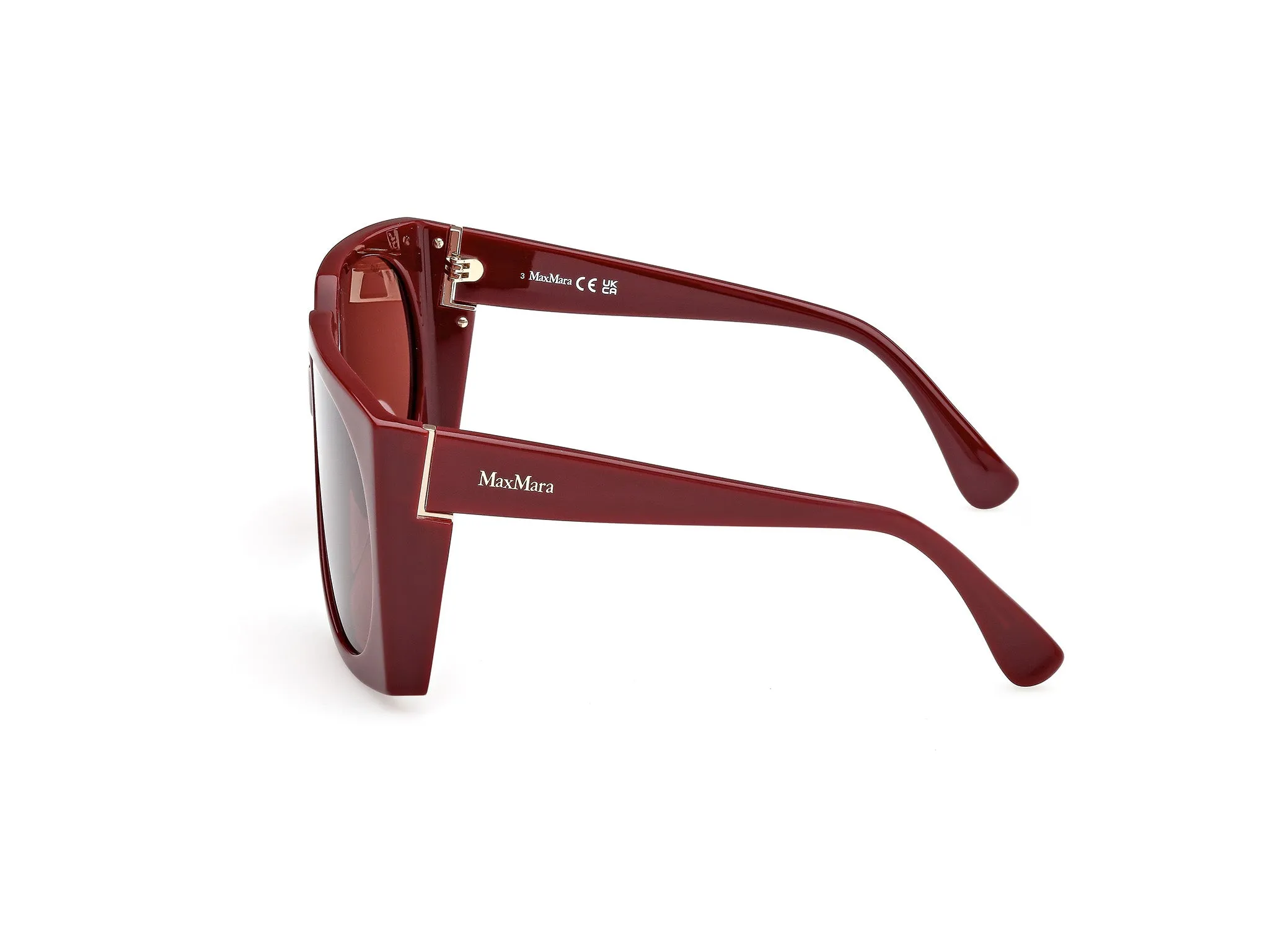Max Mara MM0133 ANNE 69S Occhiali da sole Acetato Bordeaux Bordeaux Pilot Normale - immagine 3