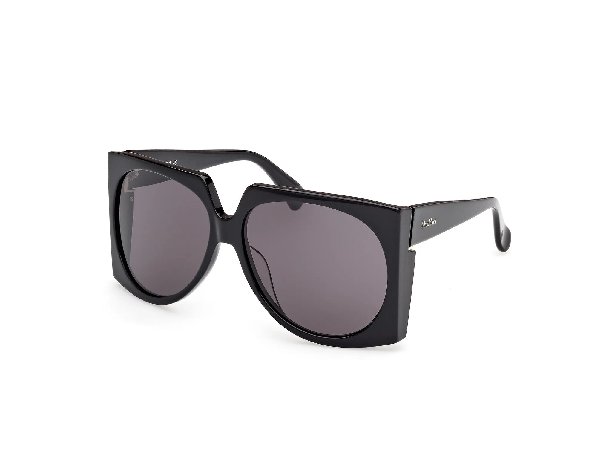 Max Mara MM0133 ANNE 01A Occhiali da sole Acetato Nero Fumo Pilot Normale - immagine 1