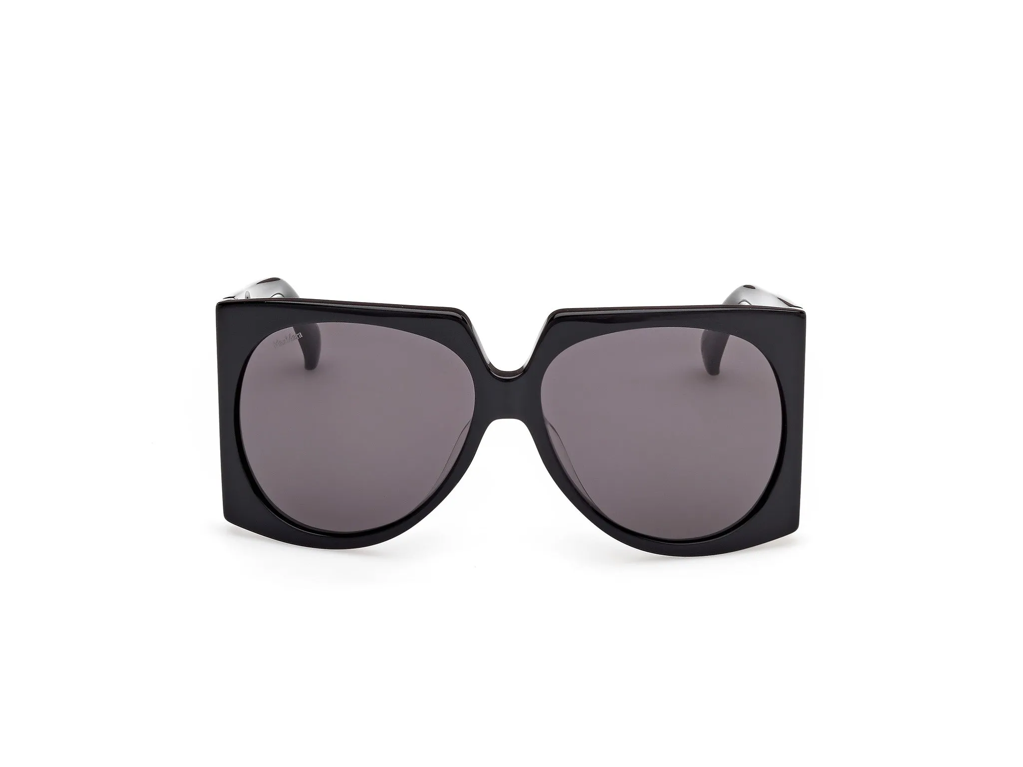 Max Mara MM0133 ANNE 01A Occhiali da sole Acetato Nero Fumo Pilot Normale - immagine 2