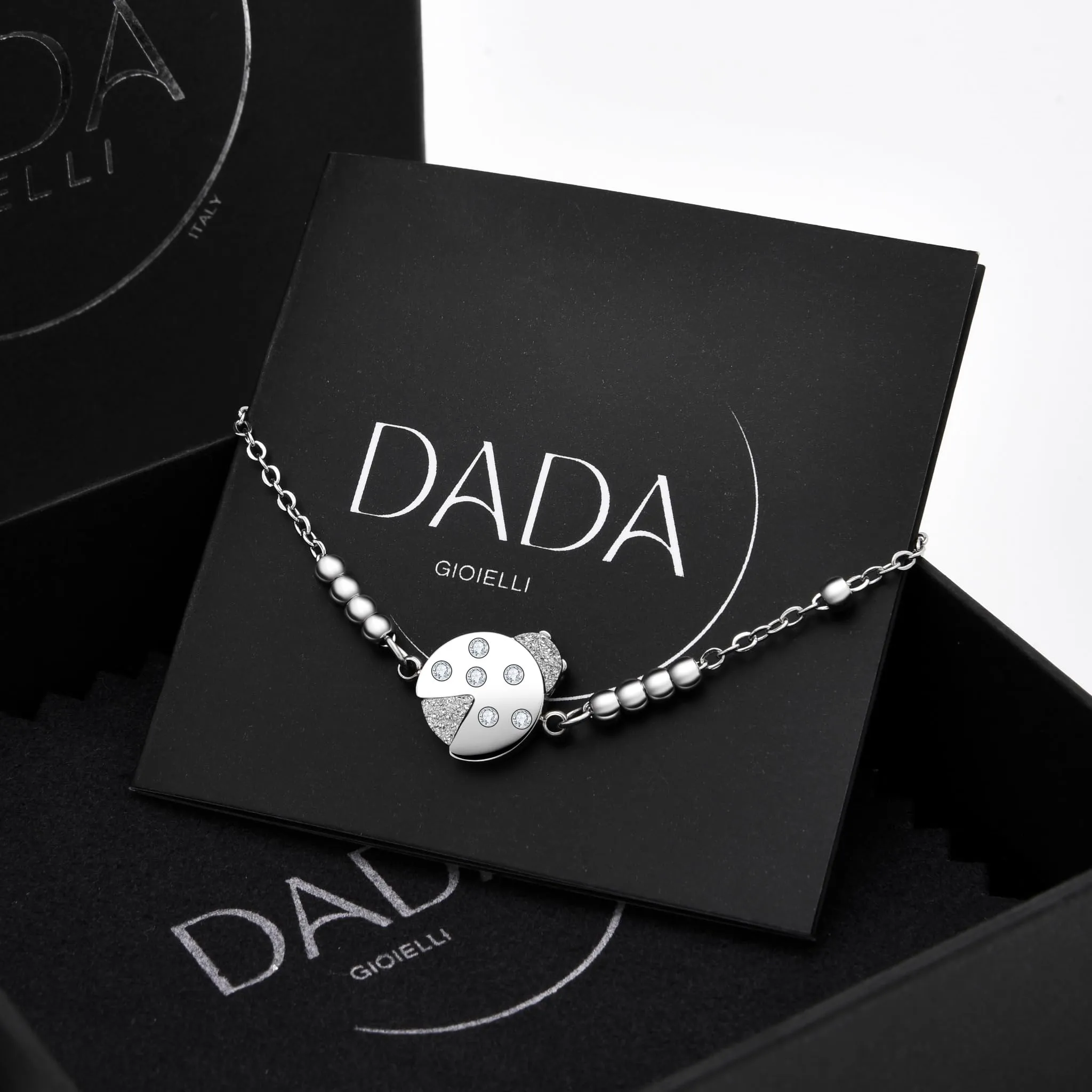 Dada Gioielli - Bracciale Donna Quadrifoglio Coccinella Elefantino Portafortuna Acciaio (Coccinella) - immagine 5