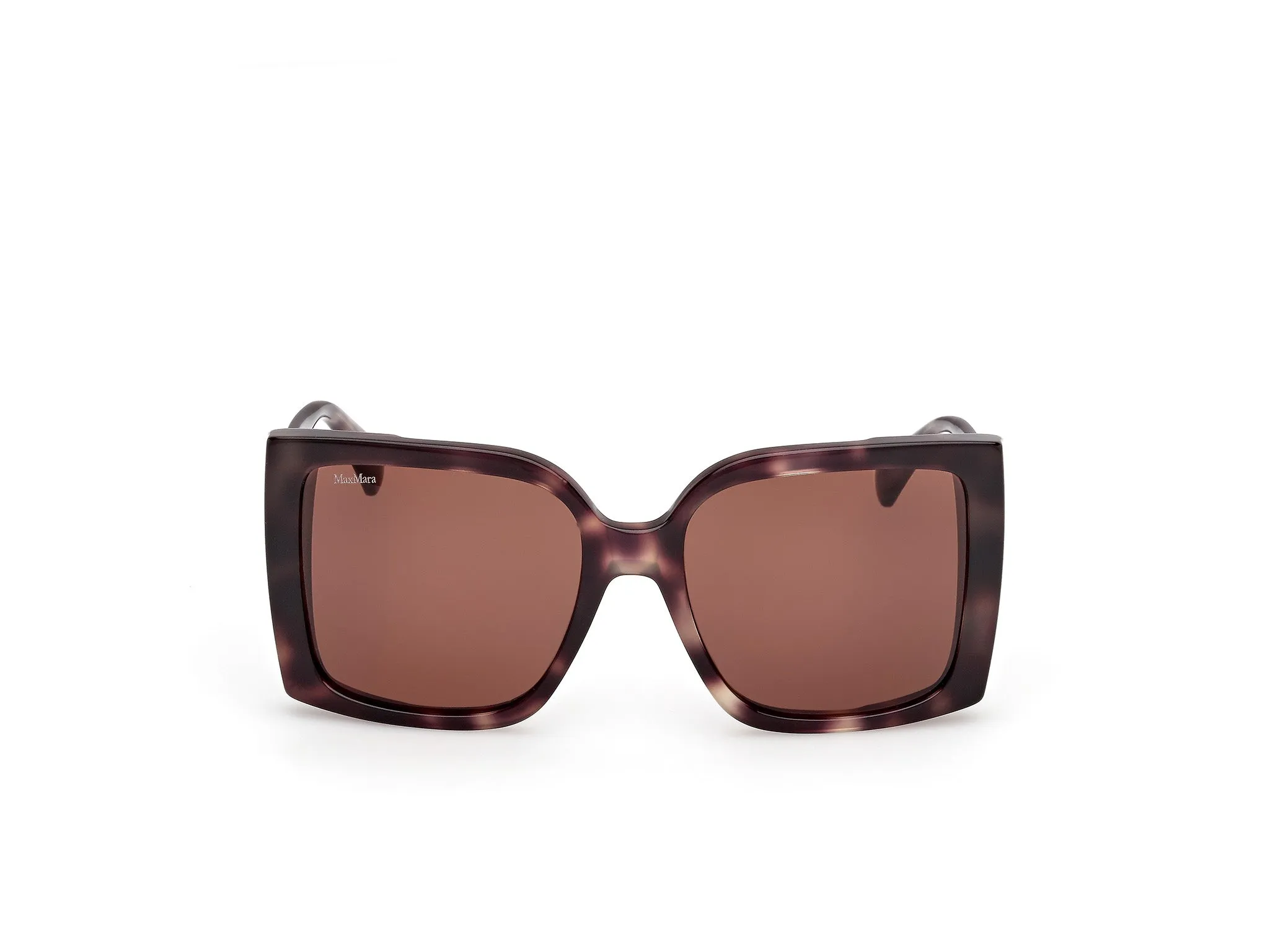 Max Mara MM0131 HINGE 55E Occhiali da sole Acetato Havana Marrone Squadrata Normale - immagine 2