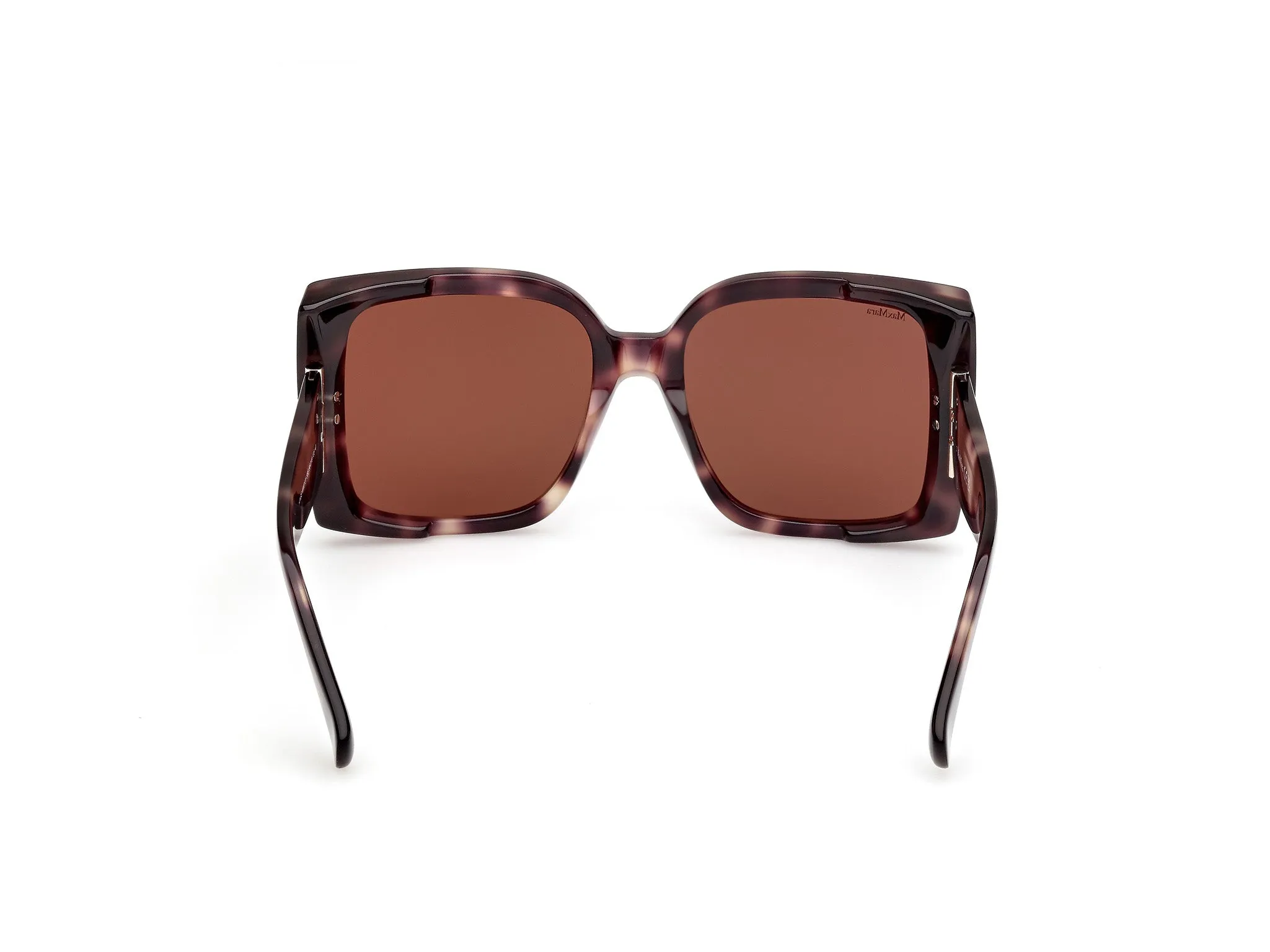 Max Mara MM0131 HINGE 55E Occhiali da sole Acetato Havana Marrone Squadrata Normale - immagine 4