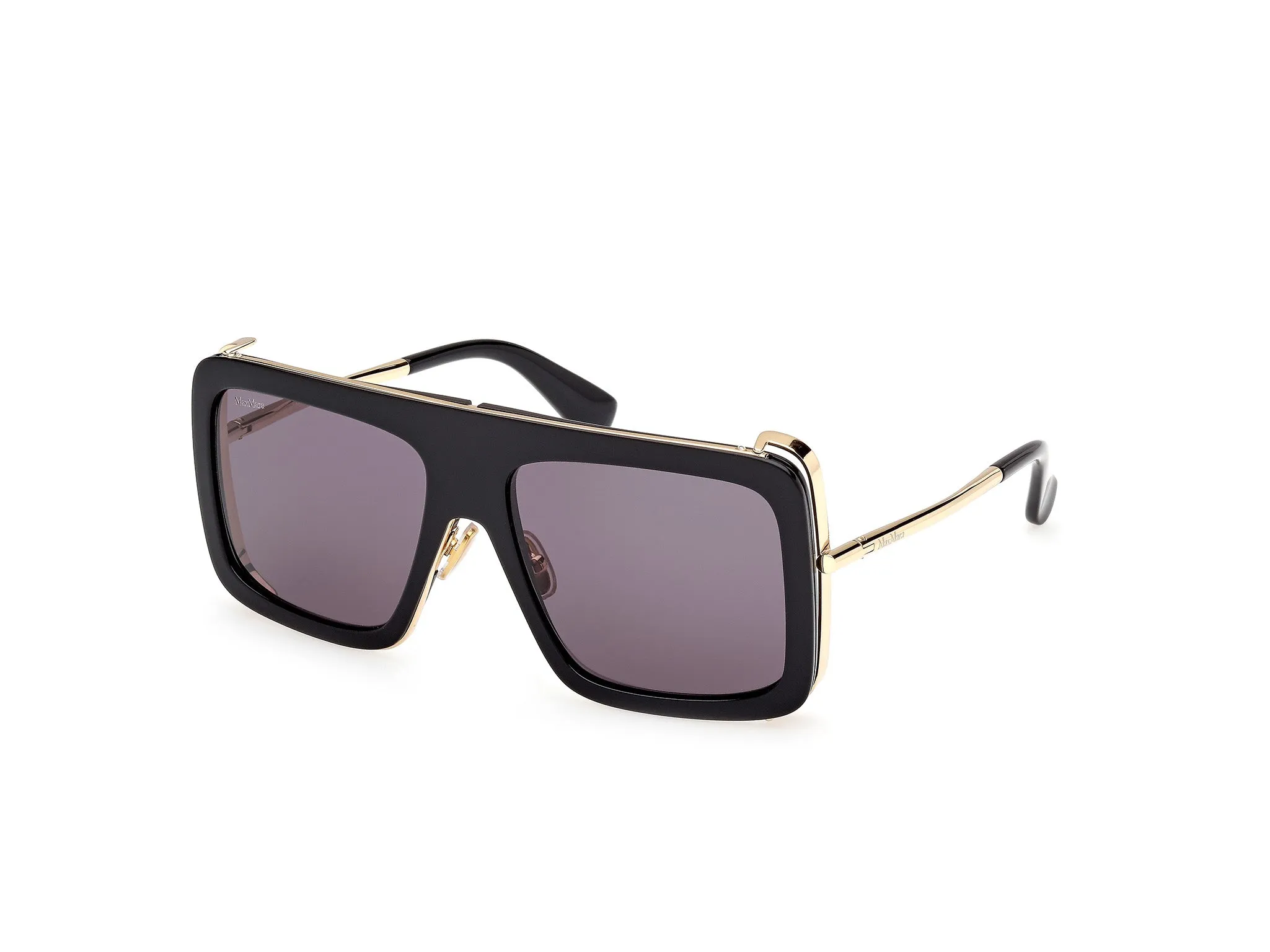 Max Mara MM0119 JEAN 01A Occhiali da sole Acetato Nero Fumo Squadrata Normale - immagine 1