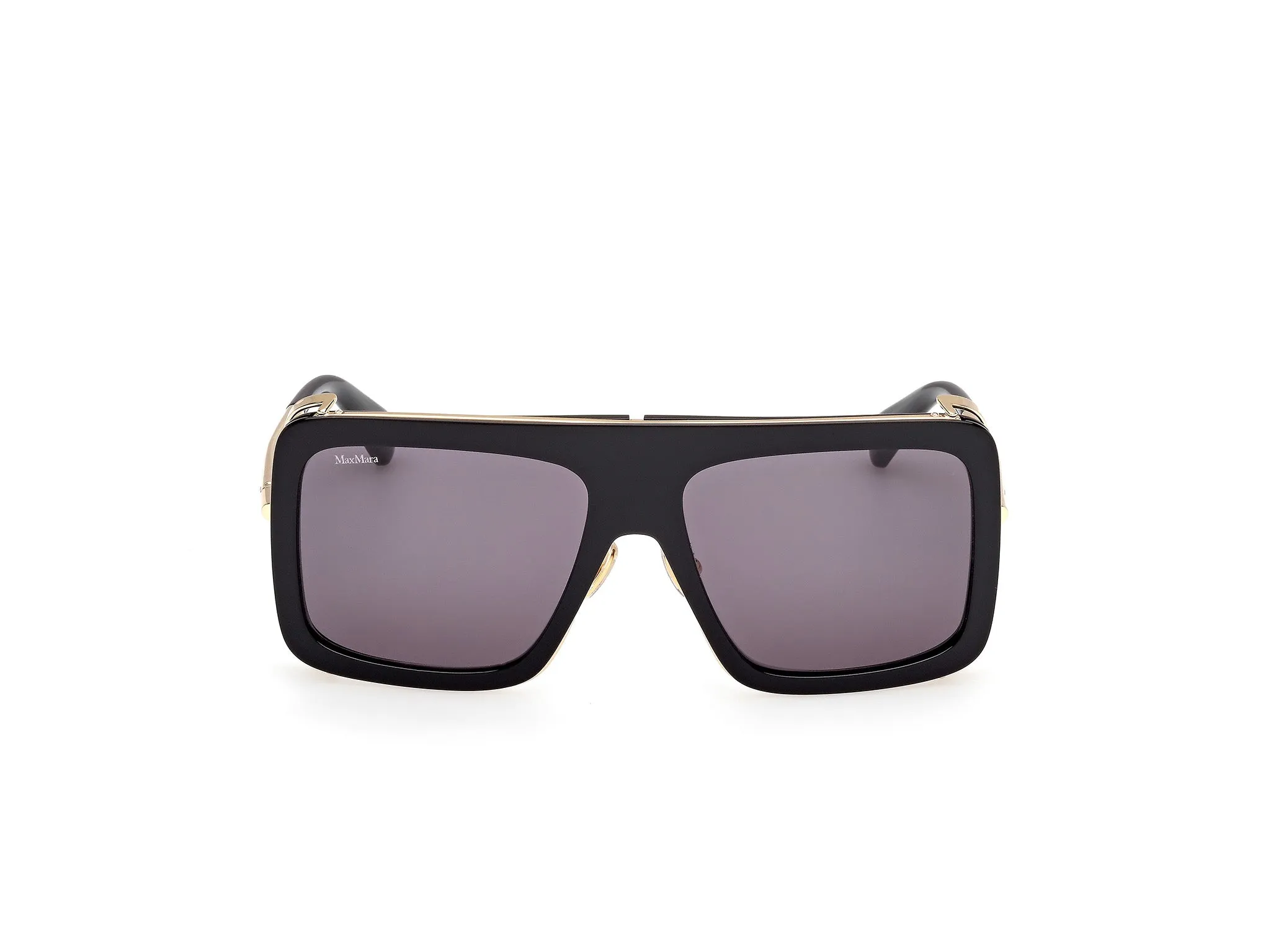 Max Mara MM0119 JEAN 01A Occhiali da sole Acetato Nero Fumo Squadrata Normale - immagine 2