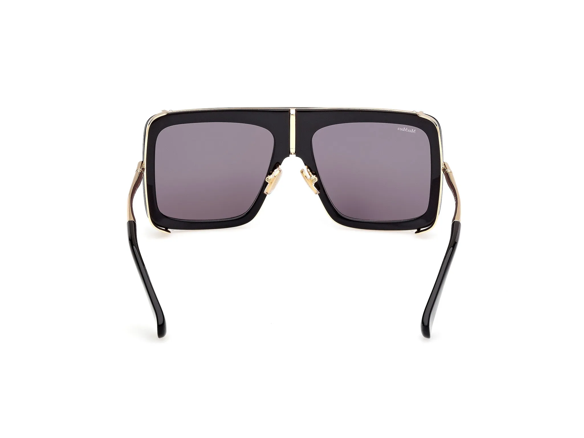 Max Mara MM0119 JEAN 01A Occhiali da sole Acetato Nero Fumo Squadrata Normale - immagine 4