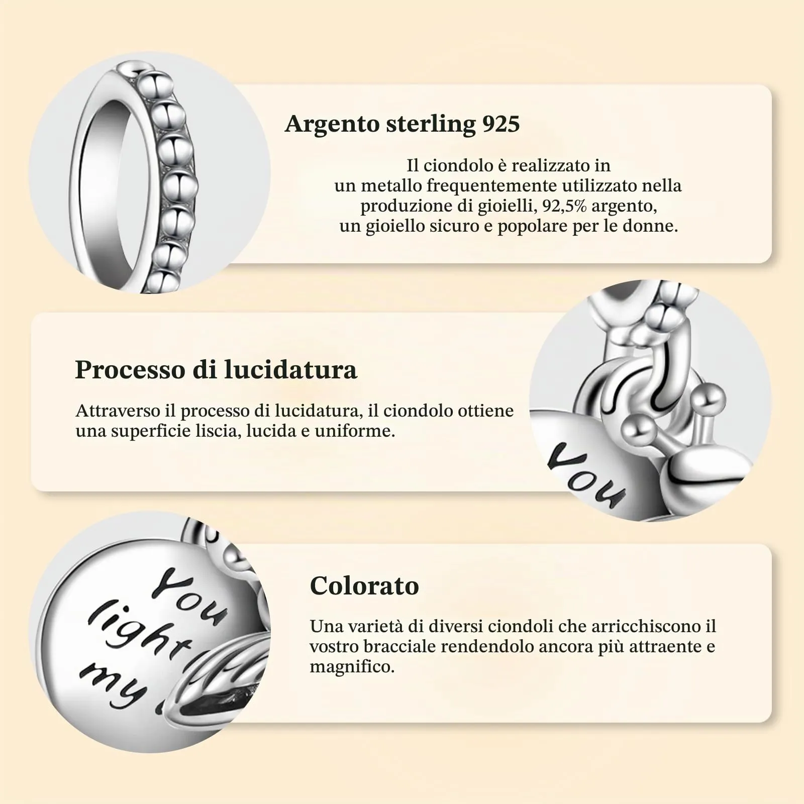J.Fée Charms per Bracciali Ciondoli per Collane in 925 Argento - immagine 6