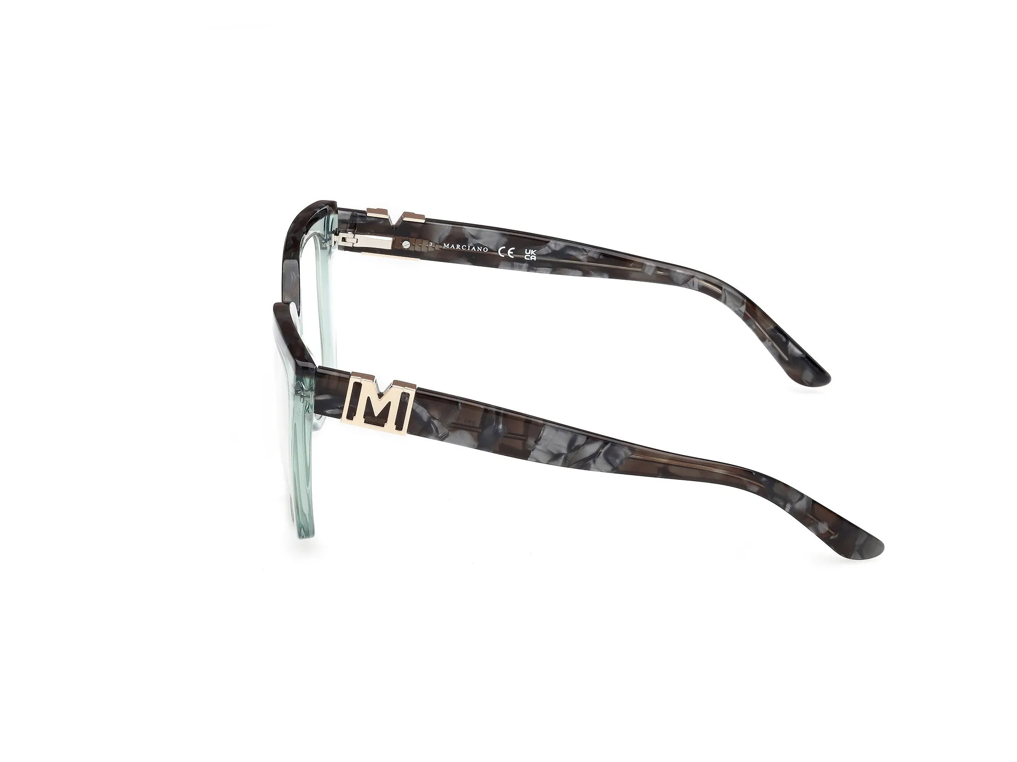 Guess by Marciano GM50032 95 Montature da vista Acetato Verde Squadrata Normale - immagine 3