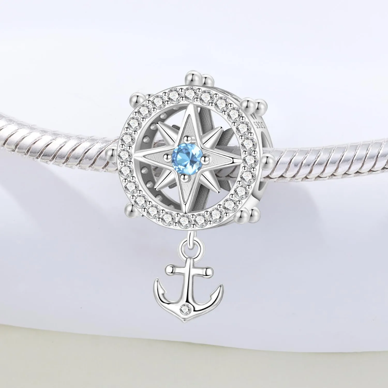 NUJIFFY Charm in argento sterling 925 Ciondoli e perline da donna Ciondoli in argento Ciondolo a cuore per bracciali e collane europei Regali di gioielli - immagine 2