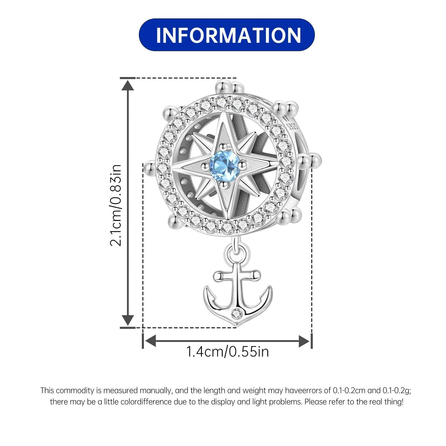 NUJIFFY Charm in argento sterling 925 Ciondoli e perline da donna Ciondoli in argento Ciondolo a cuore per bracciali e collane europei Regali di gioielli - immagine 4