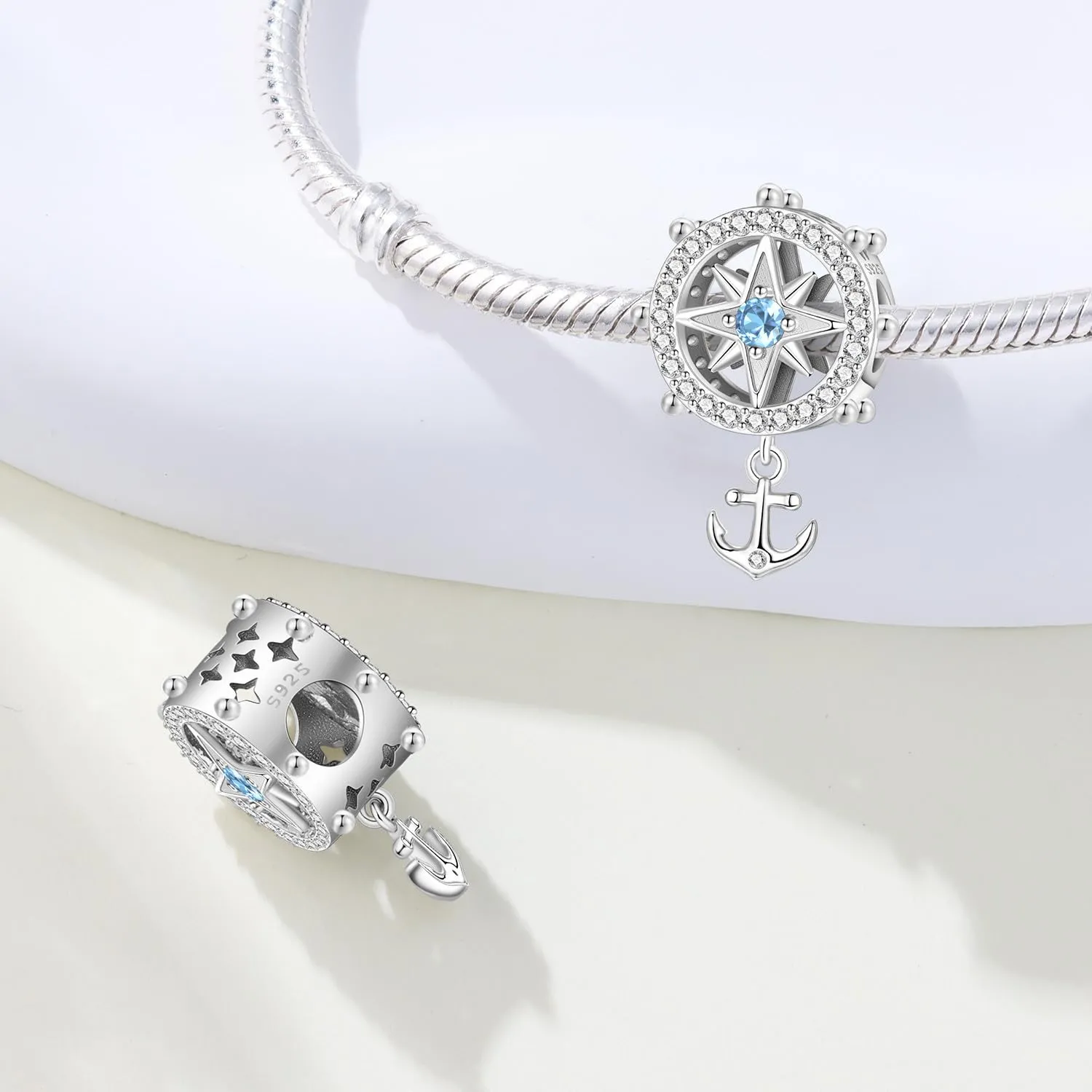 NUJIFFY Charm in argento sterling 925 Ciondoli e perline da donna Ciondoli in argento Ciondolo a cuore per bracciali e collane europei Regali di gioielli - immagine 7