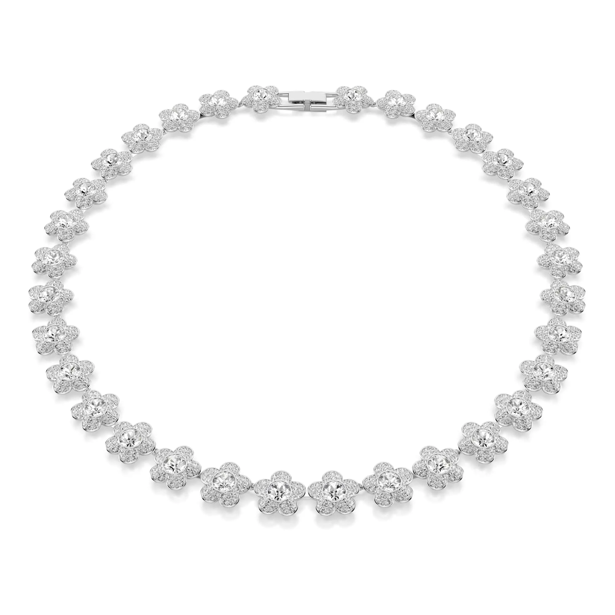 Swarovski x Ariana Grande Collana, Taglio Round, Fiore, Bianca, Placcato rodio - immagine 1