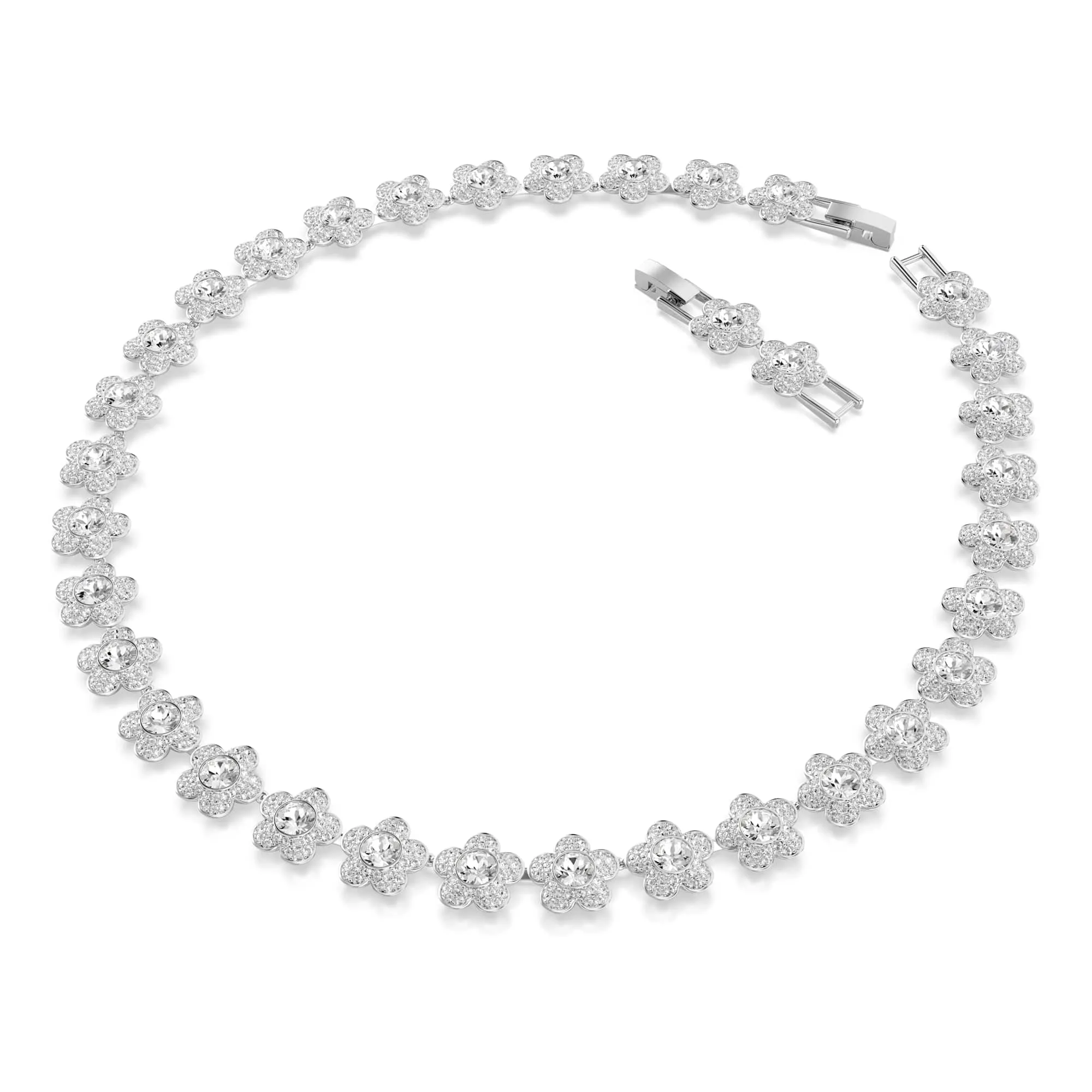 Swarovski x Ariana Grande Collana, Taglio Round, Fiore, Bianca, Placcato rodio - immagine 2