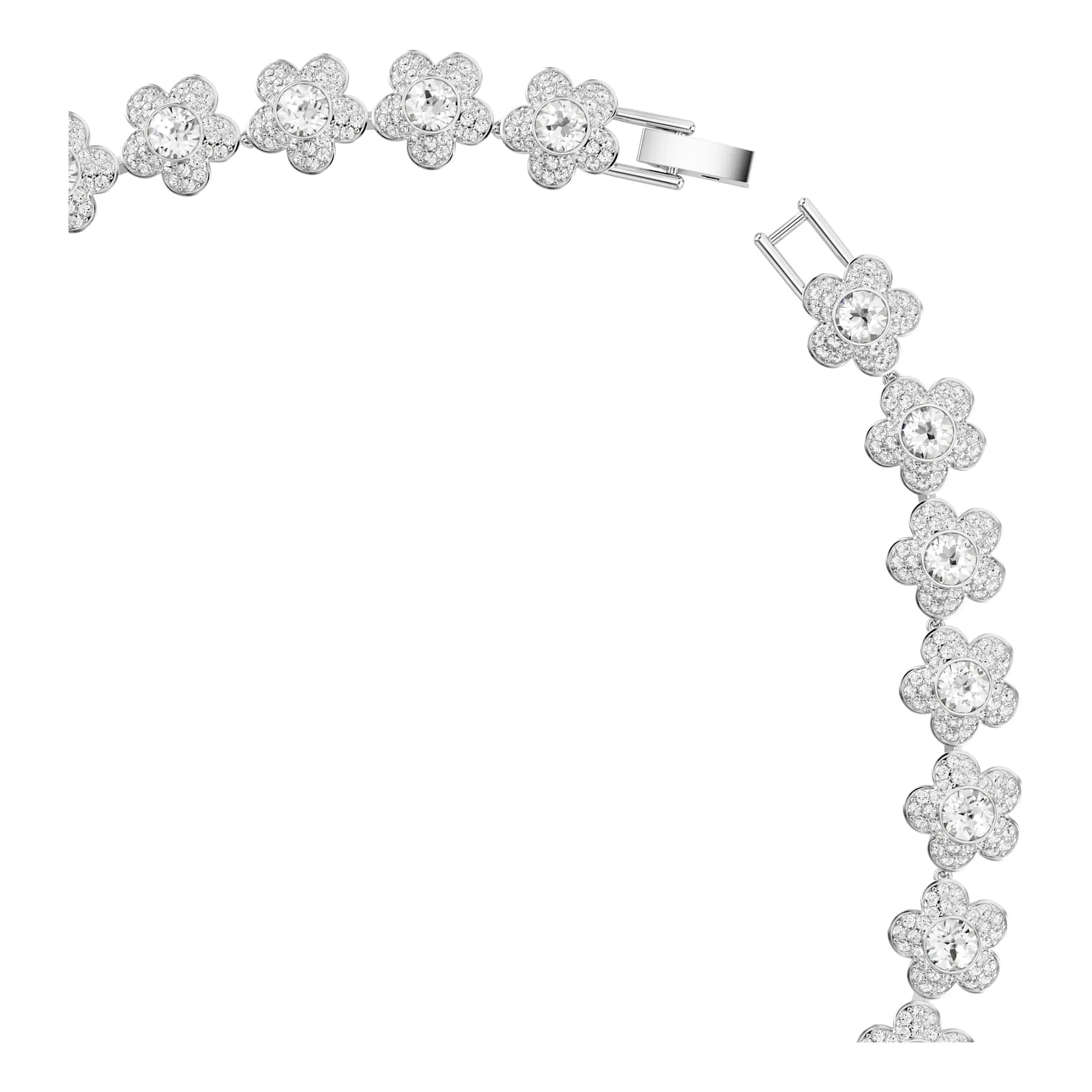 Swarovski x Ariana Grande Collana, Taglio Round, Fiore, Bianca, Placcato rodio - immagine 3