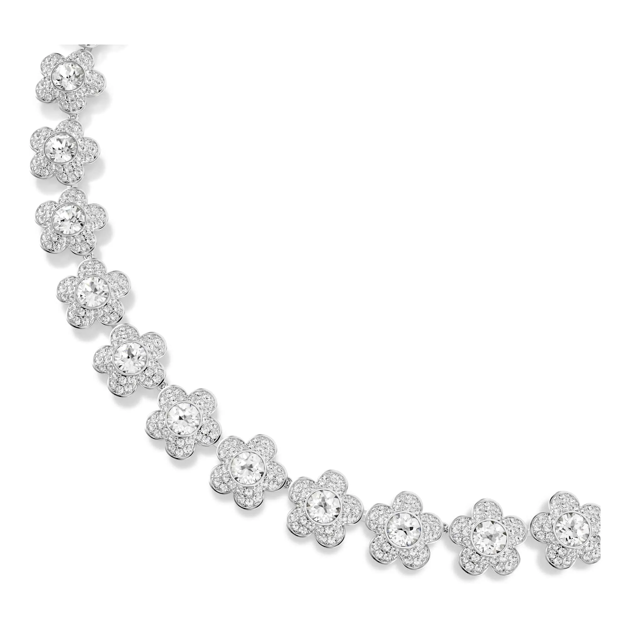 Swarovski x Ariana Grande Collana, Taglio Round, Fiore, Bianca, Placcato rodio - immagine 4