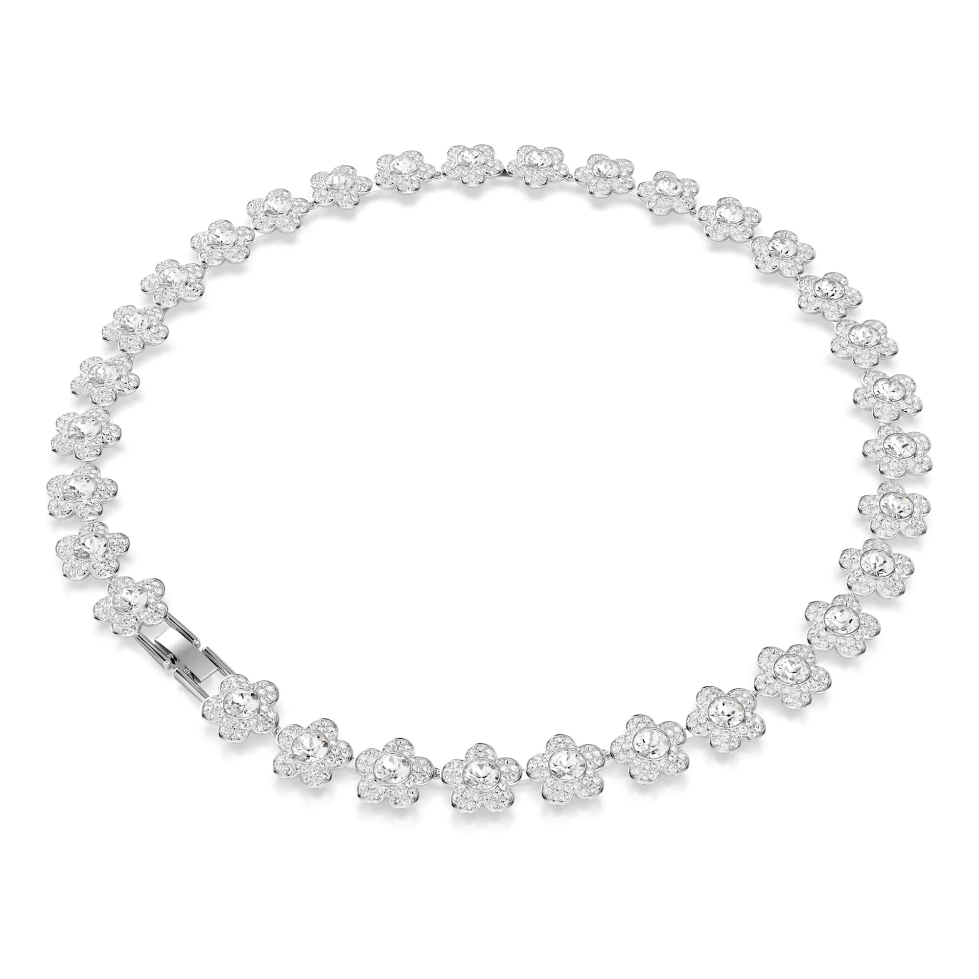 Swarovski x Ariana Grande Collana, Taglio Round, Fiore, Bianca, Placcato rodio - immagine 5