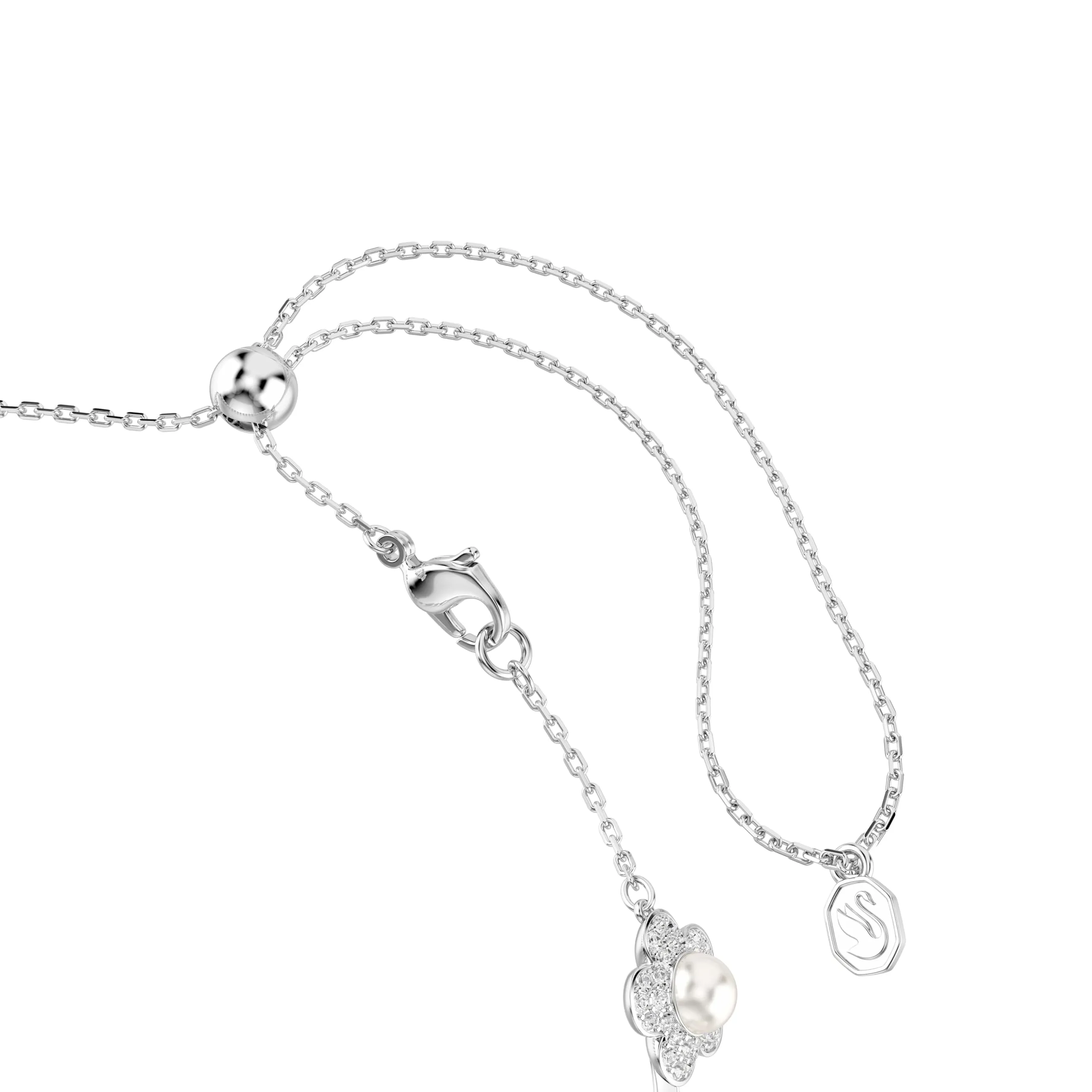 Swarovski x Ariana Grande Girocollo, Crystal Pearl, Taglio Round, Bianco, Placcato rodio - immagine 3