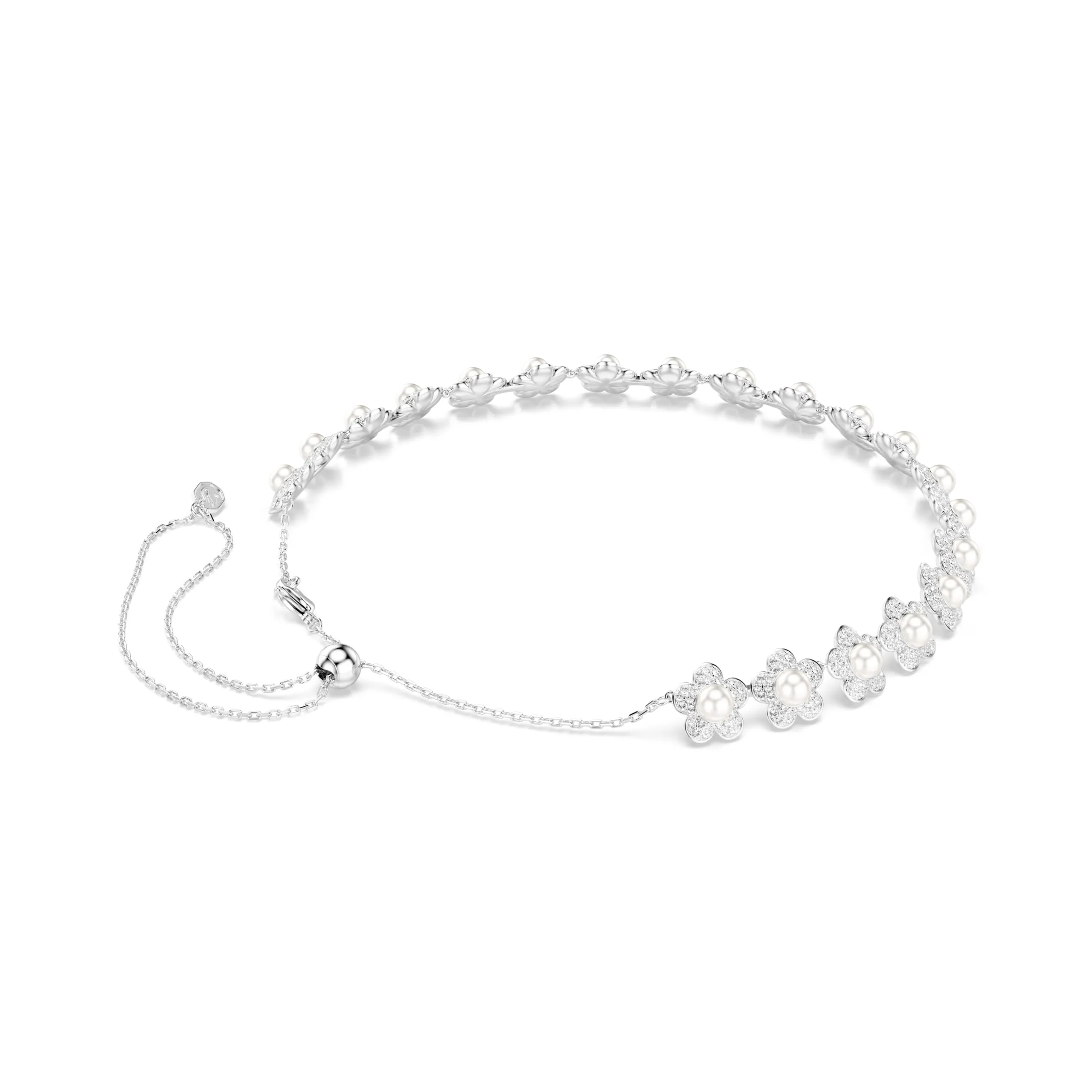 Swarovski x Ariana Grande Girocollo, Crystal Pearl, Taglio Round, Bianco, Placcato rodio - immagine 4