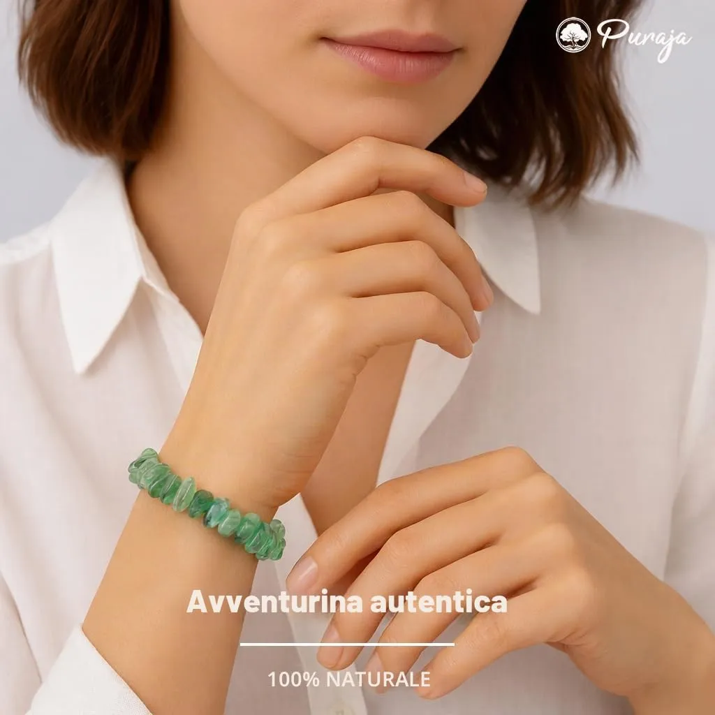 PURAJA Bracciale in vera pietra preziosa naturale: tormalina | Bracciale splendente in minerali di alta qualità, Eine Grösse, Gemma, Tormalina - immagine 2