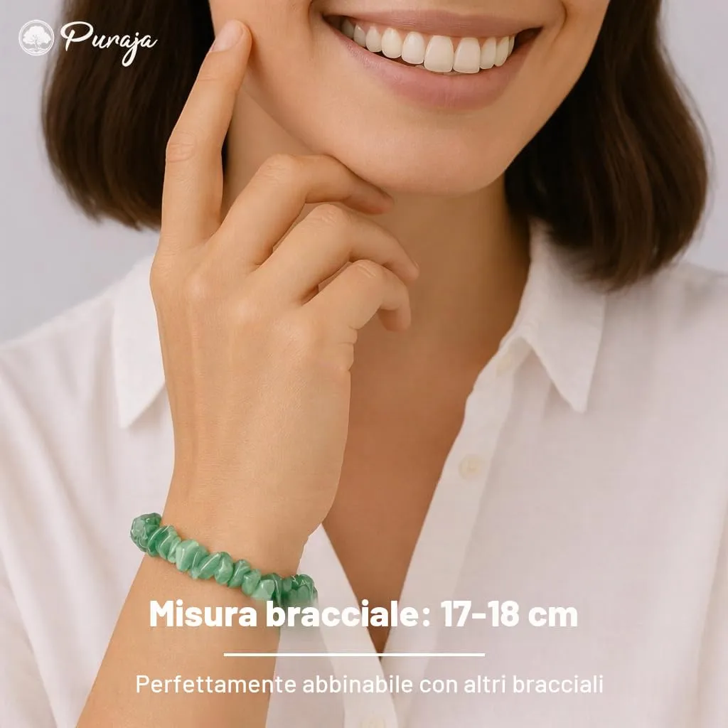 PURAJA Bracciale in vera pietra preziosa naturale: tormalina | Bracciale splendente in minerali di alta qualità, Eine Grösse, Gemma, Tormalina - immagine 4